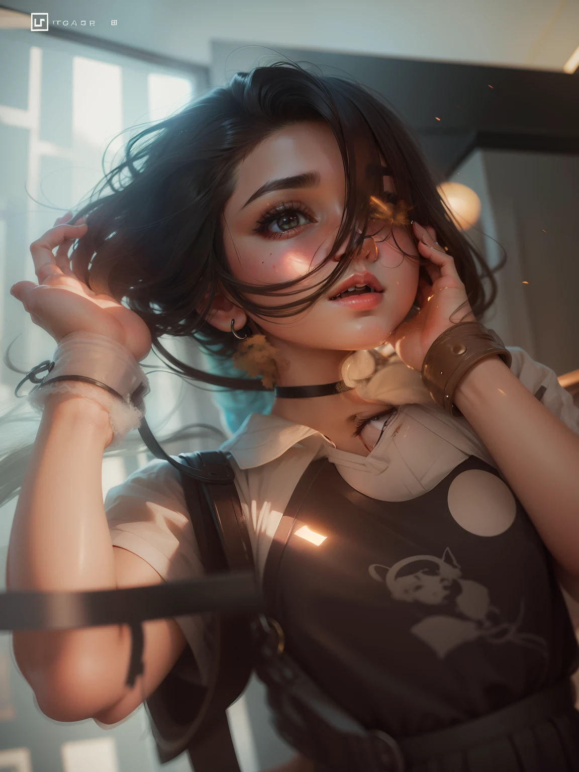 Cute girl realistic face