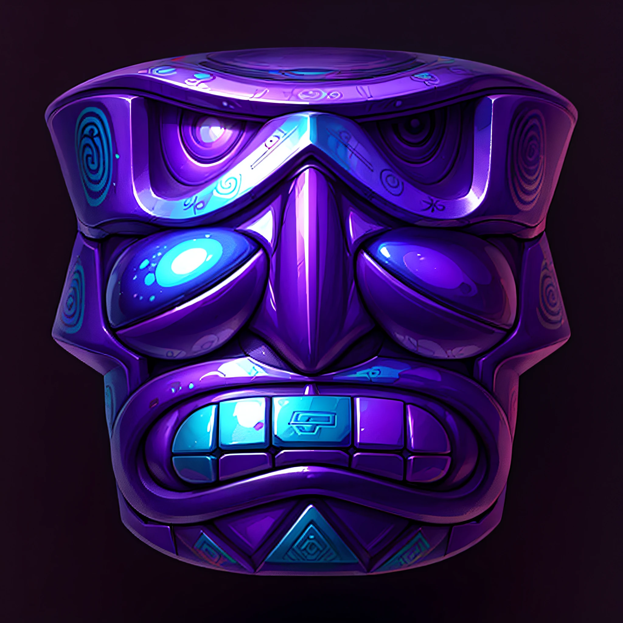 purpleish color，Mayan Totem，Fresh colors，steins，gameicon，highest masterpiece，HighestQuali，lisses，There is no pattern