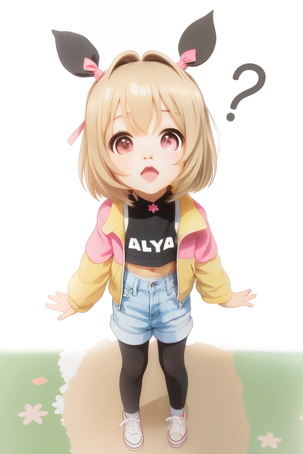 cute girl, loli, short hair, confused