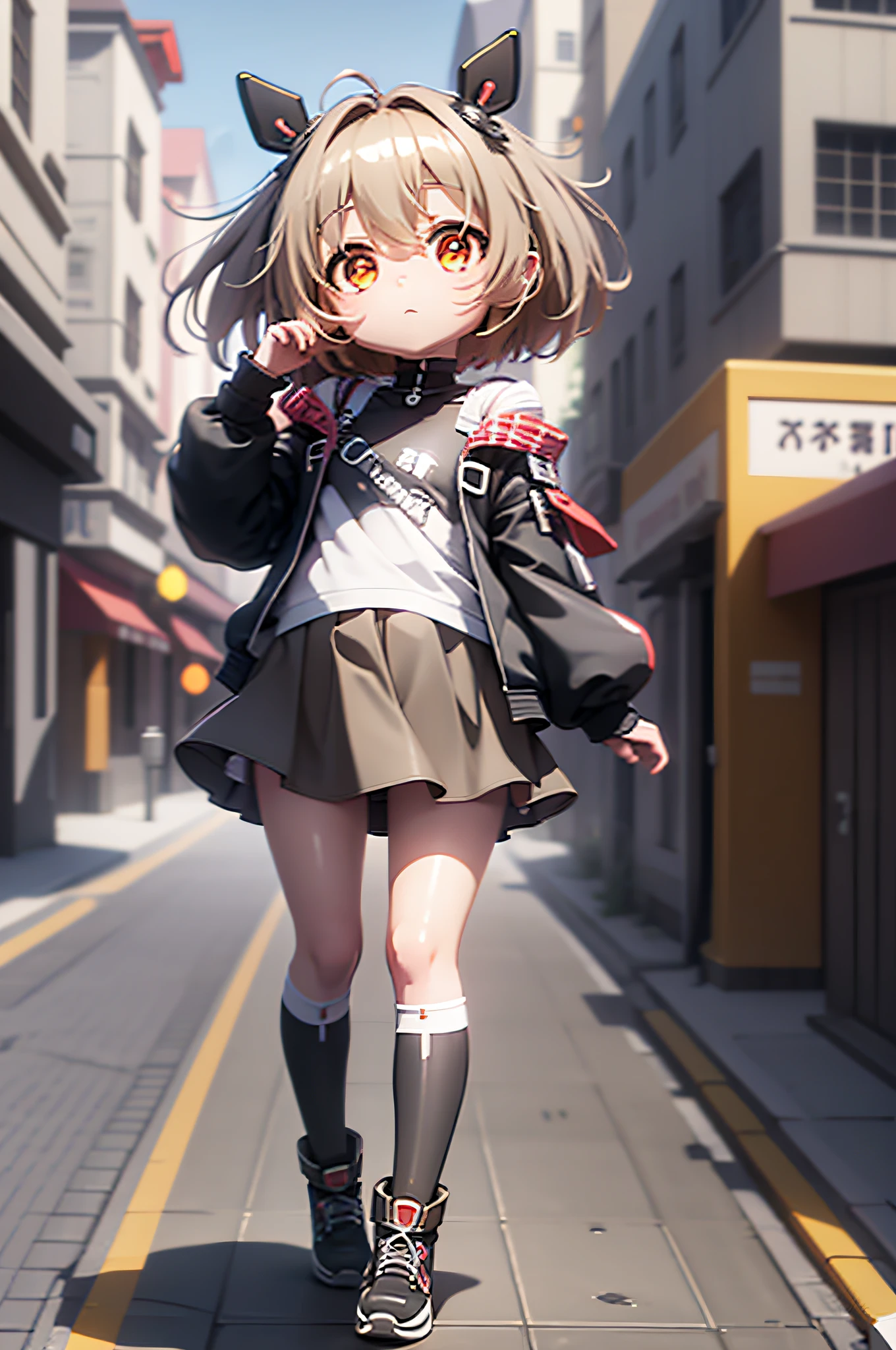 anime girl with ears and a shirt, cute anime girl, anime visual of a cute girl, render of a cute 3d anime girl, small curvy , anime girl named lucy, cute anime style, anime moe artstyle, splash art anime loliung anime girl, render of april, small loli girn anime girl