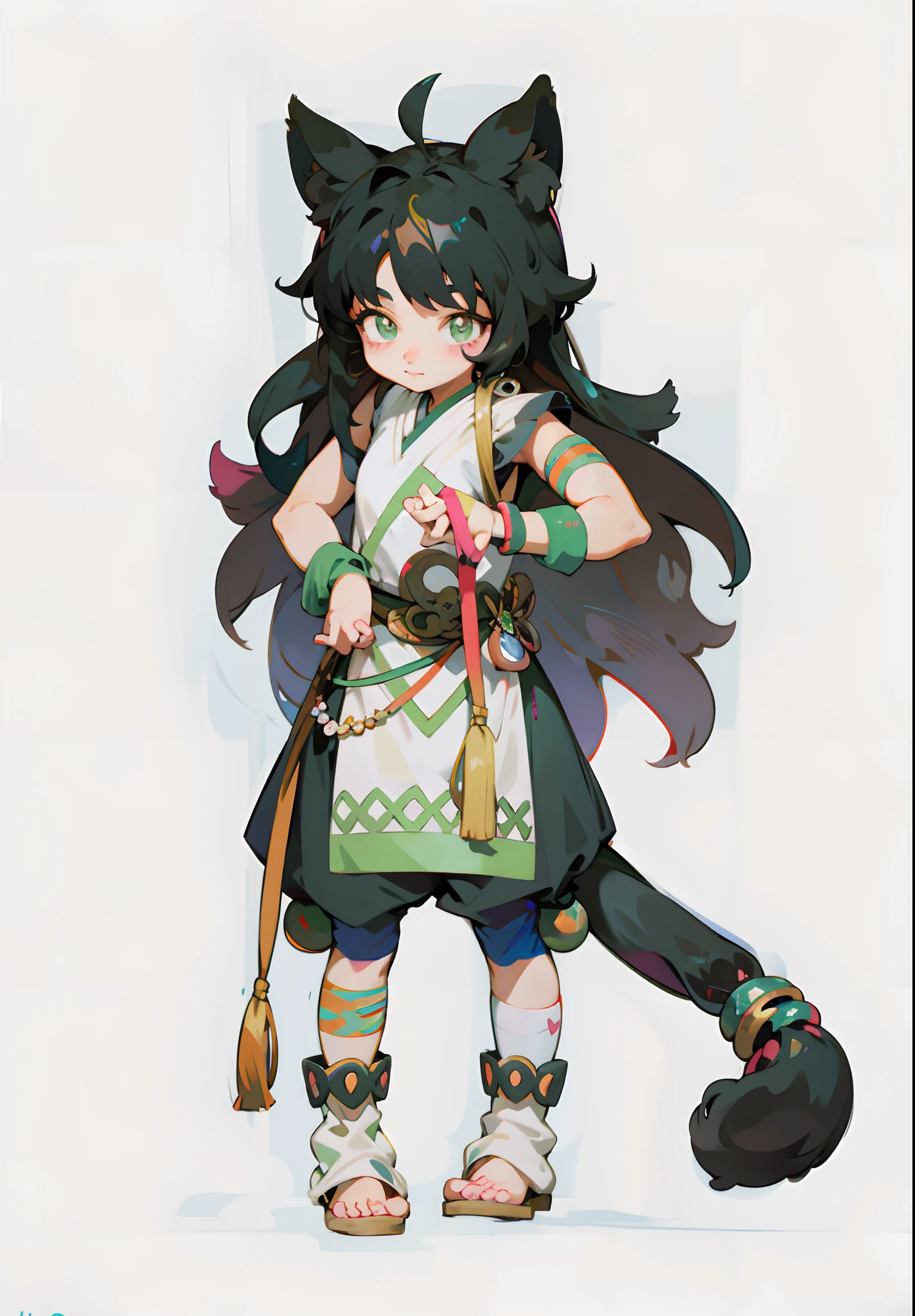 A boy with black hair, Cute anime style, in an anime style, In anime style, , Anime style illustration, double tails, Anime moe art style, yuruyuri, Cute anime, Guviz-style artwork, two beautiful anime girls, lovely art style,Asia face，brunette color hair，cheerfulness，fantasy，rays of sunshine，tree shade，Colorful，As estrelas