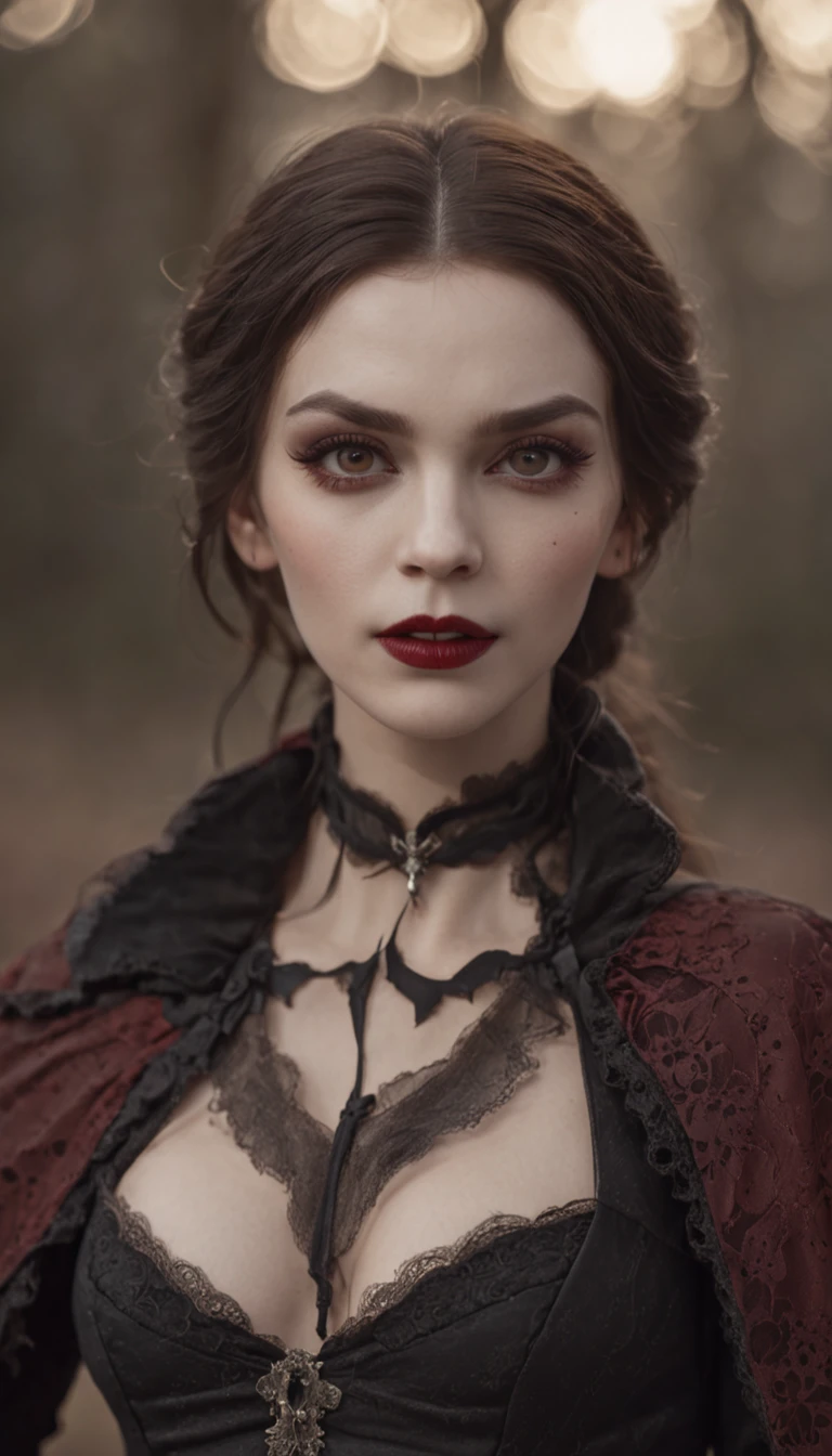 1 vampire opens its mouth,cowboy lens,Cinematic lighting effects