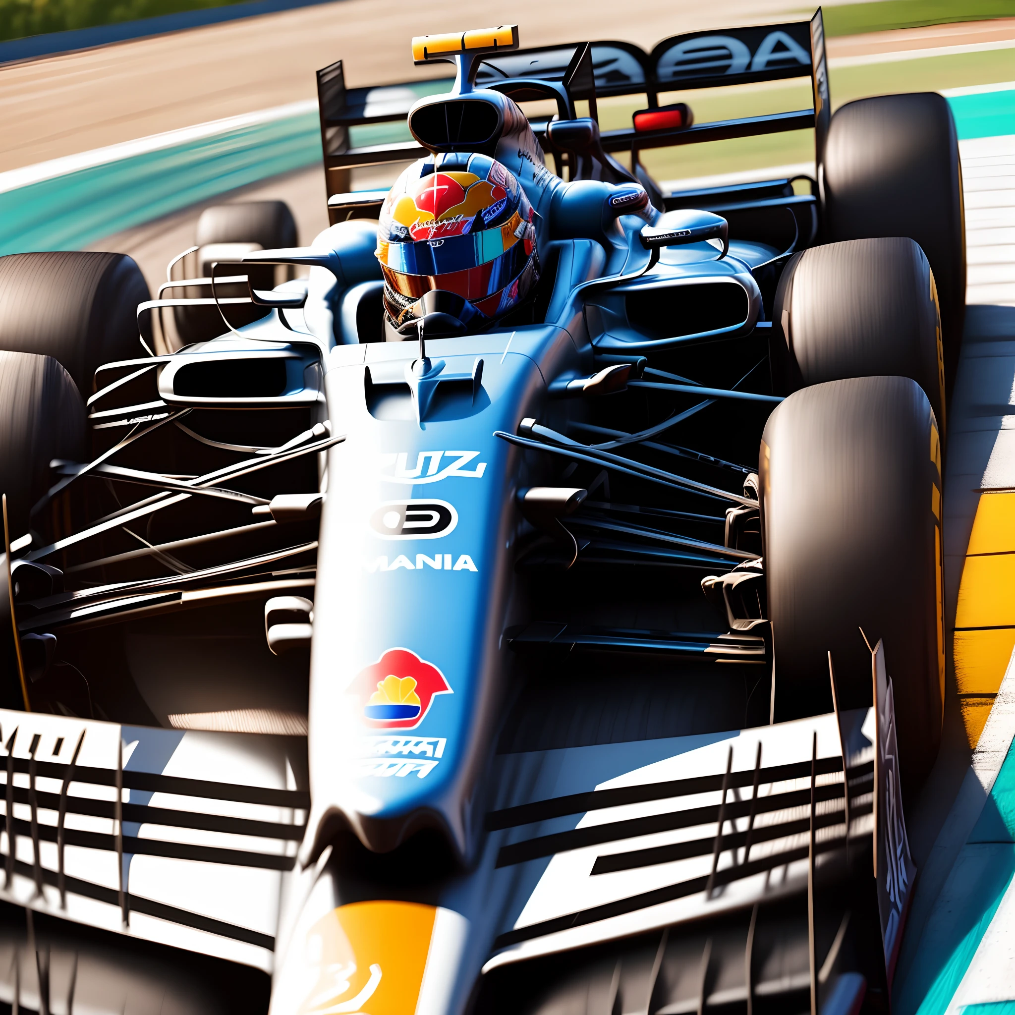 Formula 1 car, azul