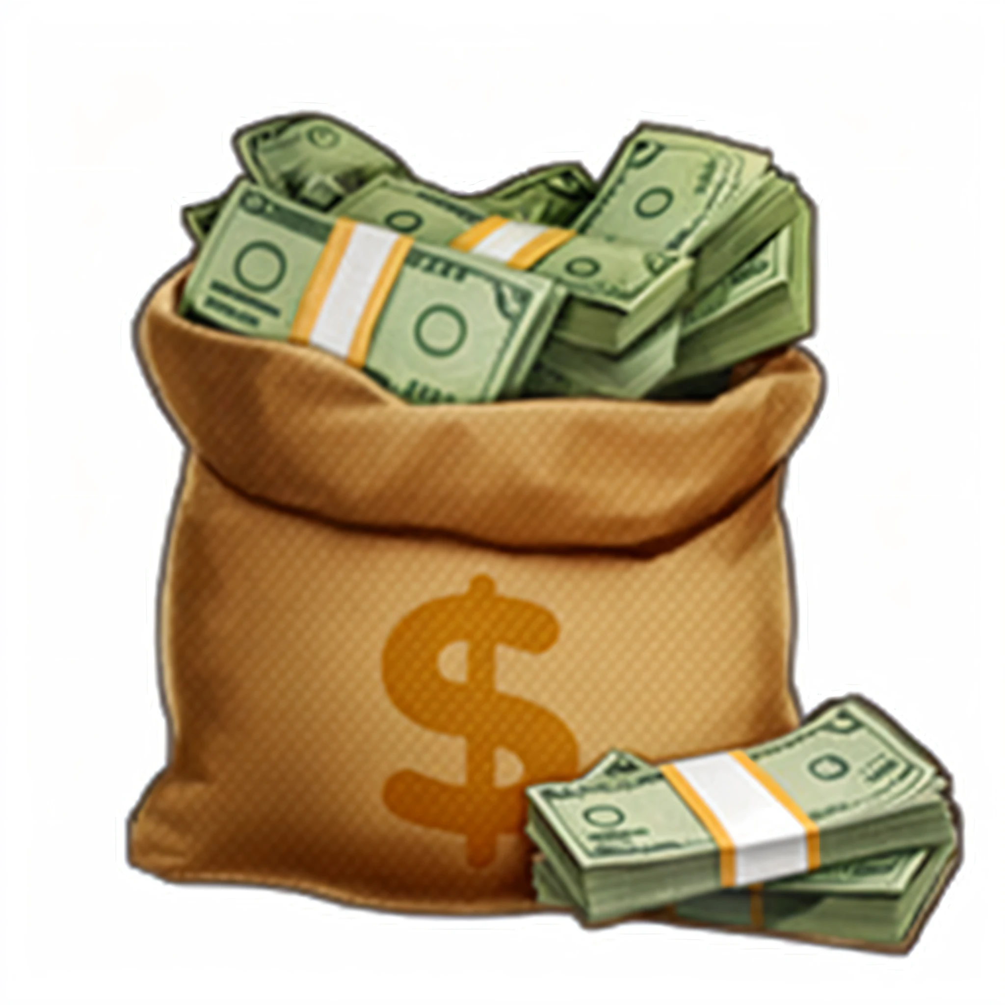 A bag full of money,bags of money, cash, stacks, image, stacked image, Beautiful image, Piles of money,money, A high resolution, asset pack, Made of money, Clean image, high-quality picture
