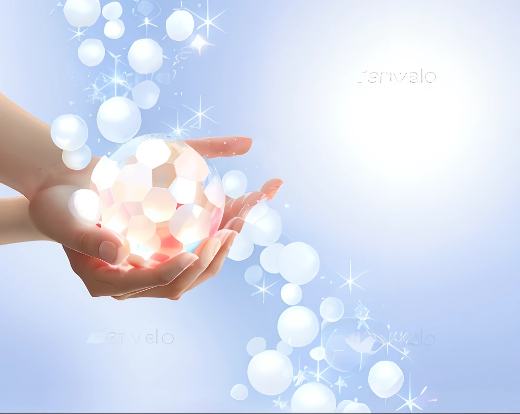 ((Background with:pink there))、Near future,((Adults work)),light pink in color,The ultra -The high-definition,Detailed detail,Film Effect Art, magnifica, Eta、(Hands surrounding the sphere)、Hyper-Realism, 16K High Resolution, Impractical Engineer,IT Company Softlight, (Hands that support global business: 1.4), (Best Sharp Focus: 1.4), (Hand supporting a crystal ball: 1.3), Back lighting ,Hand holding a crystal ball reflecting the future、light pink in color、orange colors、