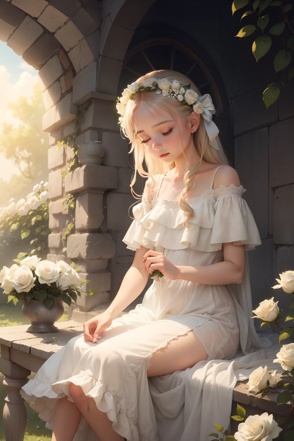 the meaning of beauty on a waning summers day as a soft breeze brings the sent of white rose peddles from the garden a small cricket chirps the end of day and I wonder.