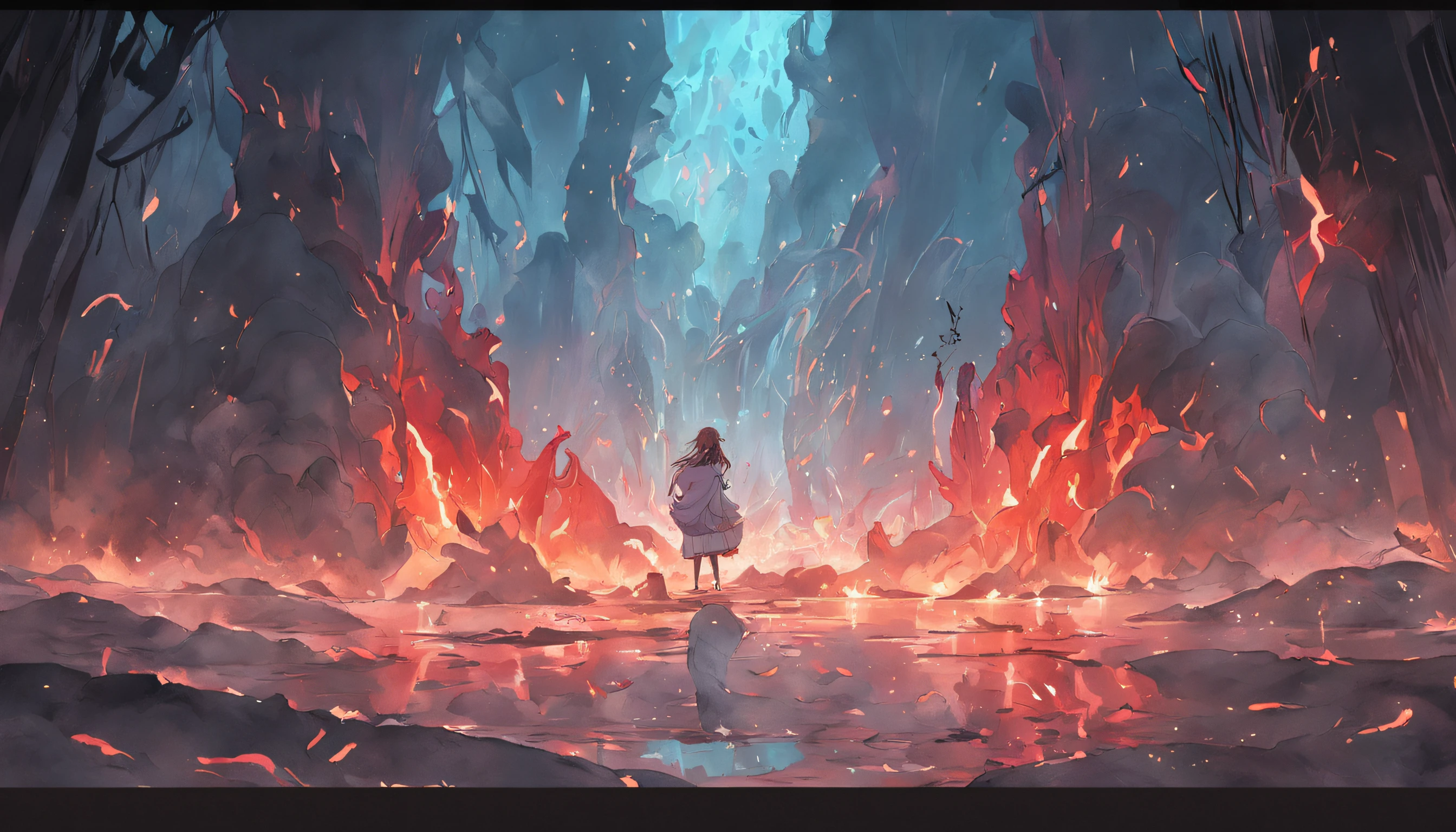 hell，volcanoes，Ghosts，Nai River Bridge，Hades Temple，amaryllis
