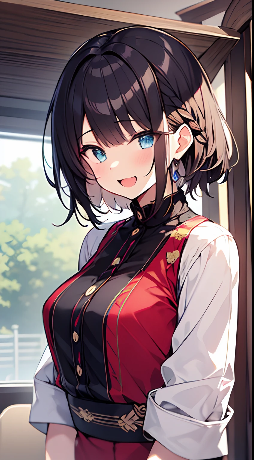 Full body image,(8k, Highest quality, masterpiece:1.2), (Anime characters, photo-anime:1.37), Highest quality, masterpiece, Sense of unity, Smooth and beautiful, Incredible detail, amazing, The finer details, masterpiece, Highest quality, Official Art, Large file sizes, Very detailed, High resolution, Very detailed, Details of a beautiful girl, ((Black knee socks:1.2)),Very detailed eyes and face, Beautiful attention to detail, Bright Face, Red nose,