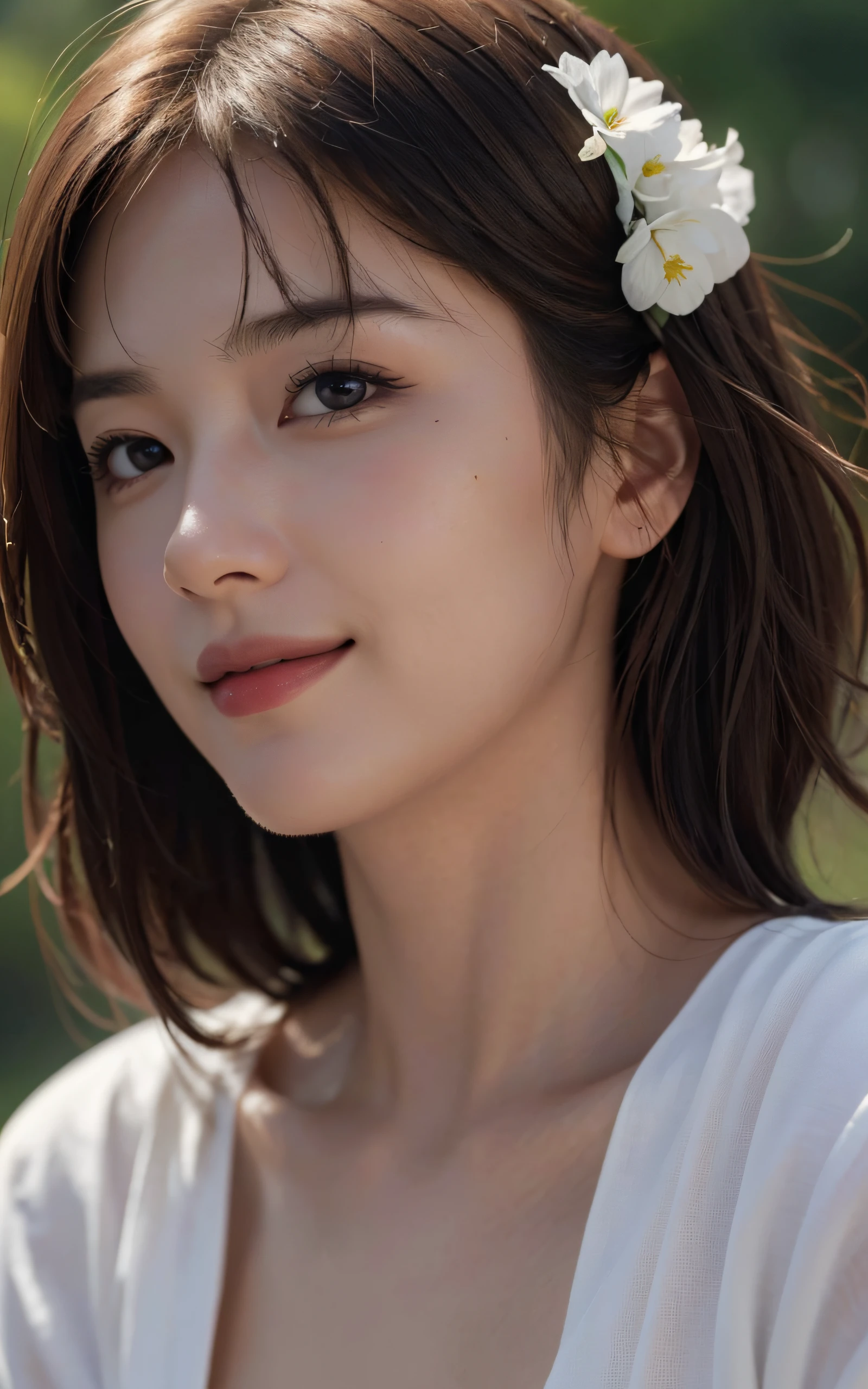 (yinchuan:1.5), close-up, masterpiece, best quality, raw photo, photorealism, big breasts, beautiful face, soft smile, girl 20 years old, silk underwear, twilight, short hair, depth of field, high resolution, ultra detail, fine detail, very detailed, highly detailed eyes and face, sharp pupils, realistic pupils,