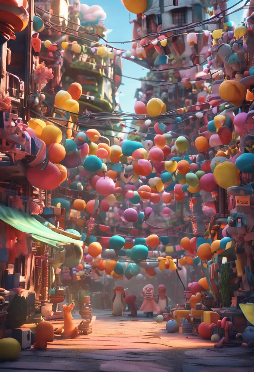 Minitary,Super cute clay world, cute clay freeze frame animation, tiltshift,Excellent lighting,Volume music,brush rendering,3D,hyper-detailing