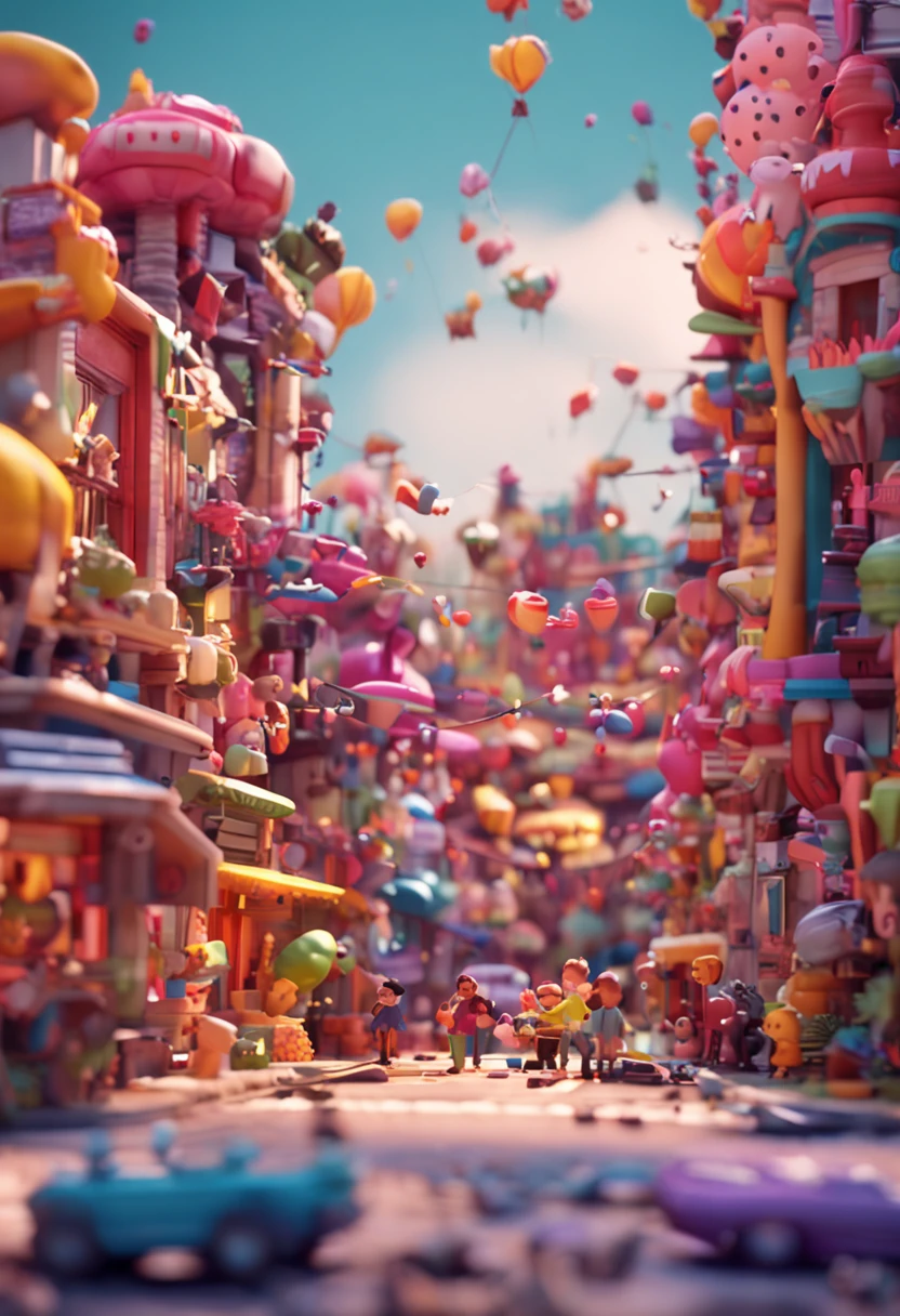 Minitary,Super cute clay world, cute clay freeze frame animation, tiltshift,Excellent lighting,Volume music,brush rendering,3D,hyper-detailing