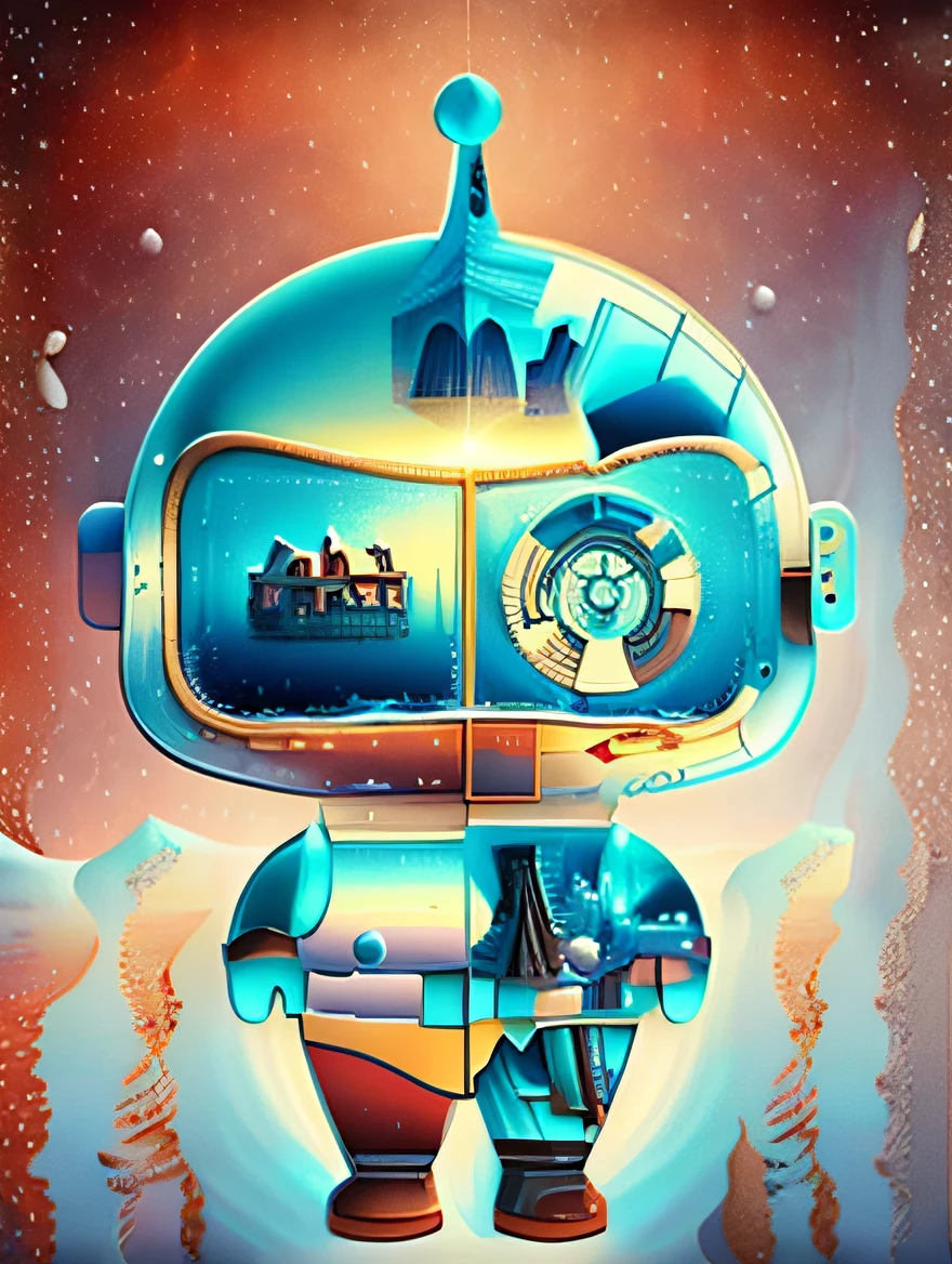 The best quality very detailed surrealism background in the Arctic (((Poster style)))