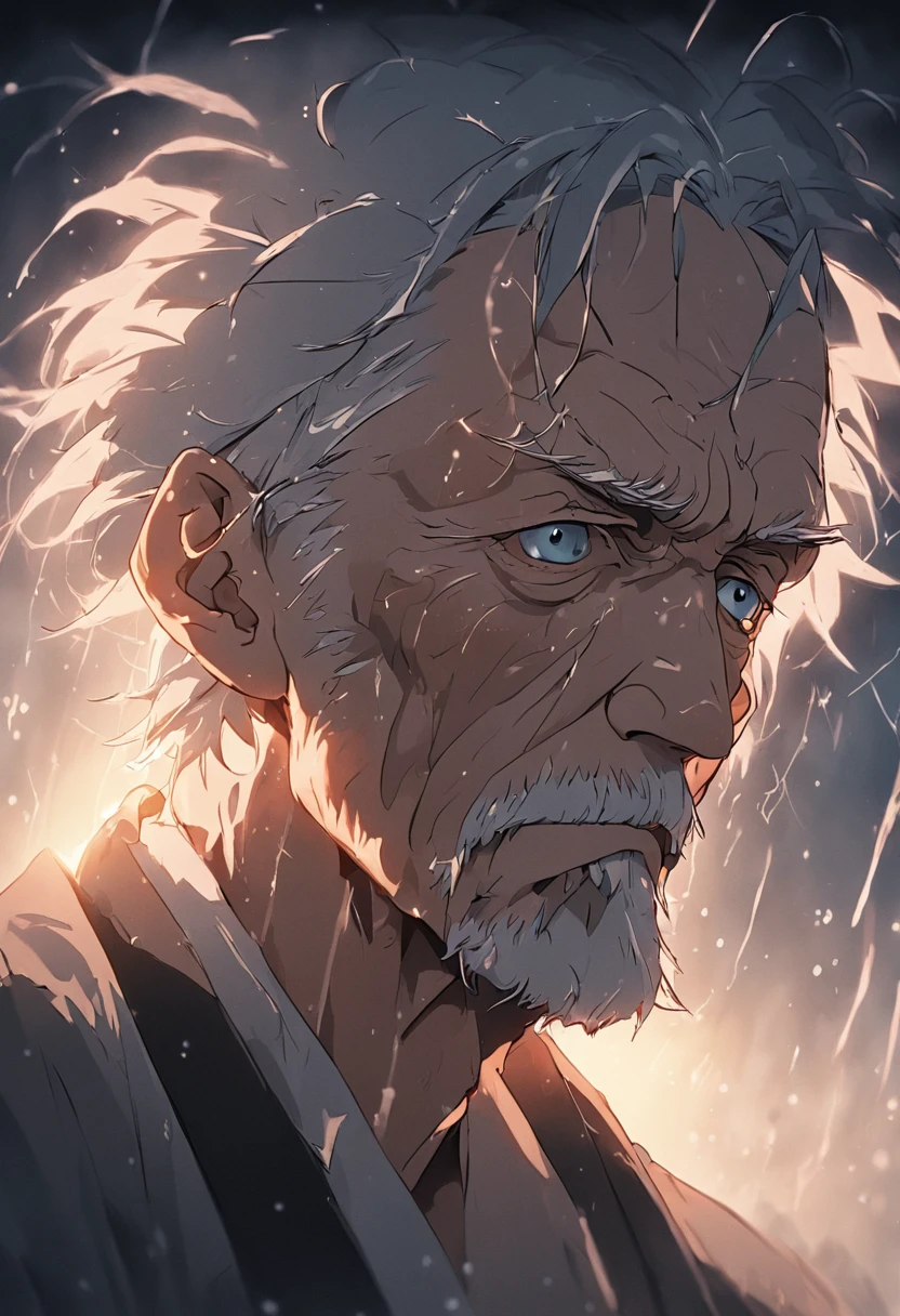 (sharp focus:1.2), an award winning photo of an old man peasant, water droplets, thunderstorm outside, lightning back lighting, , lines on face, wrinkles, extremely detailed skin, sadness, hopelessness ,cloudy eyes, (deep shadows:1.1), high contrast, beautiful eyes, absurdres, 8k, (high quality:1.3), , artstation hd, concept art, detailed face and body, award-winning photography, (moody lighting:1.2), depth of field, bokeh, 4K, HDR