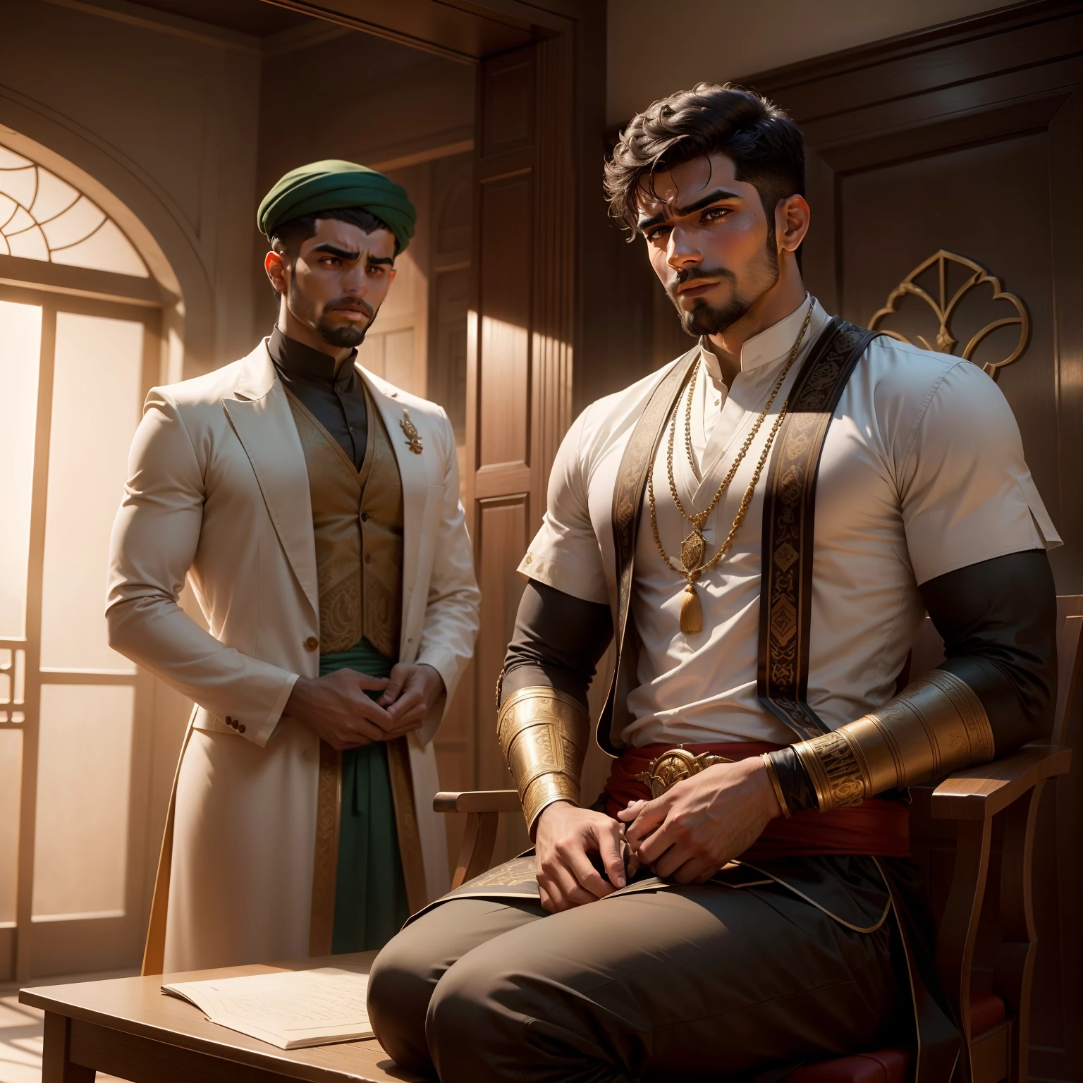 Scene 3: Hasan's Confession
During their conversation, Hasan admits to his dishonest deeds during his travels. Ahmed gently reminds him of Islamic teachings on honesty and compassion.