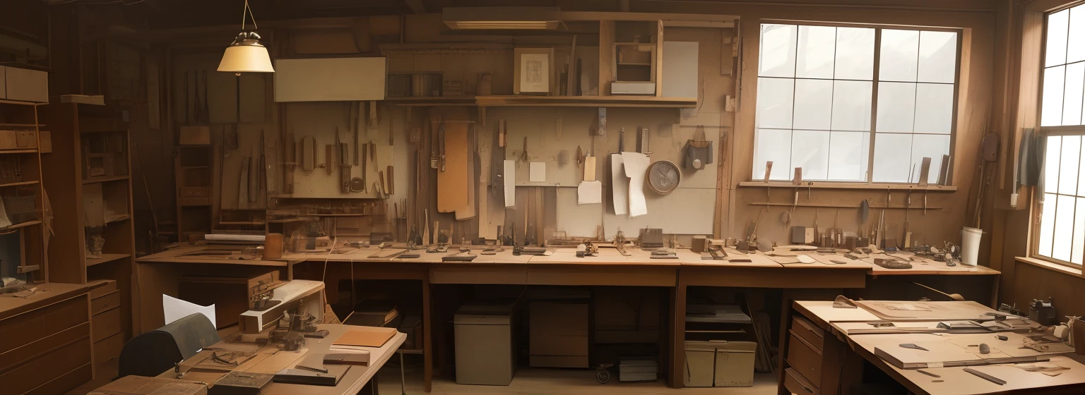 Shop page header, Leather Craft Workshop、One desk、Small white room