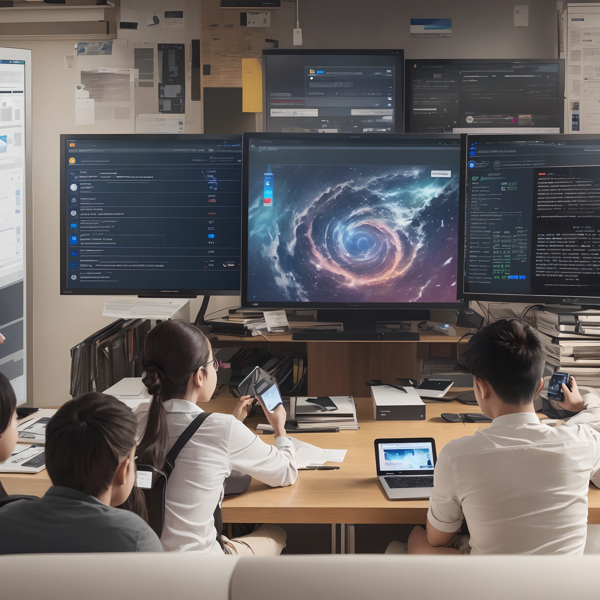 Technology, Wisdom, Overall Solution Future School Big data foundation support platform, UHD, masterpiece, ccurate, super detail, high quality, high details, best quality, highres, 8k --auto --s2
