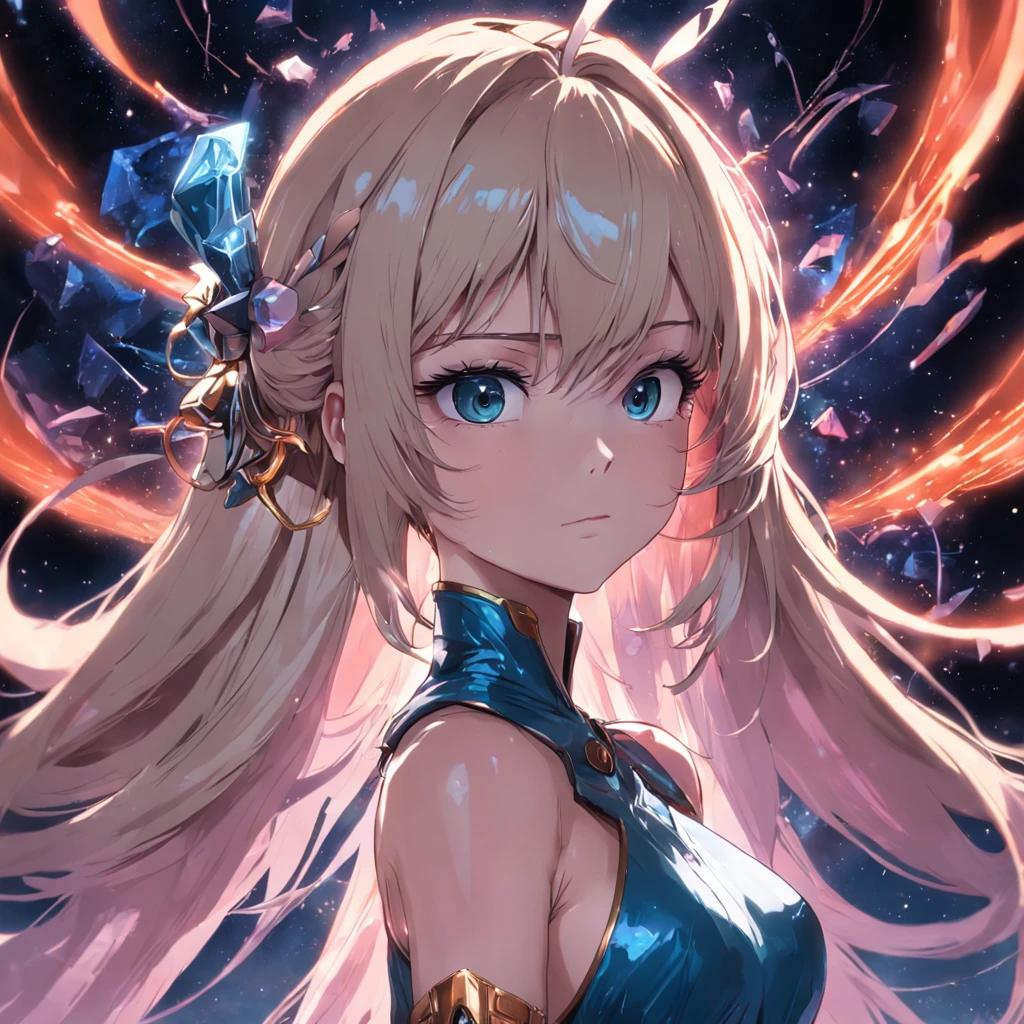 Design a captivating cover image for a YouTube video titled 'a extravagant beautiful perfect femme fatale superintelligent a.i. The image should convey both a sense of intelligence and power, as well as futuristic technology