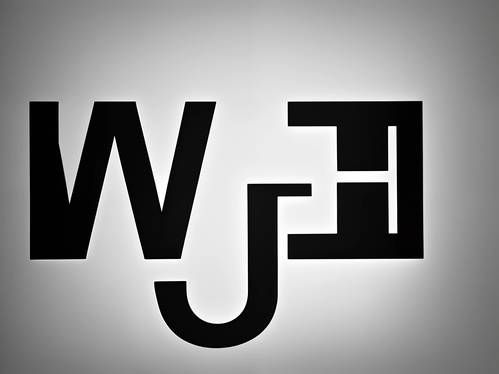 It has a logo written on WJH in black and white,high-quality photo, Simple LOGO, Black and white logo, header with logo, exploitable image, funny jumbled letters, j. h. williams iii, corporate logos, perfect kerning, closeup view, close up photograph, in white lettering