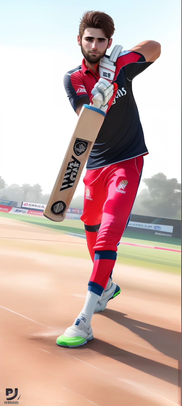 Cricket player realistic face handsome boy 8k ultra