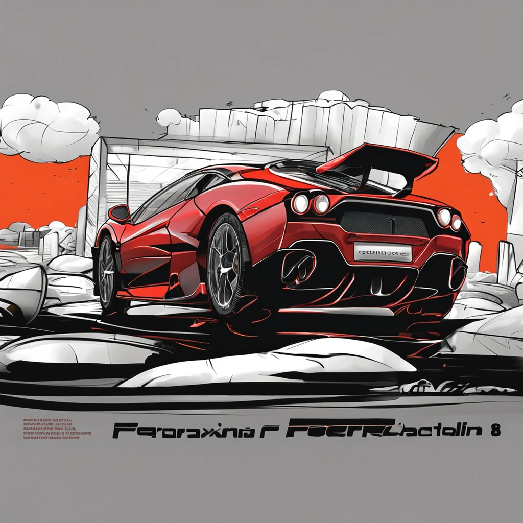 Ferrai F8 t-shirt design
