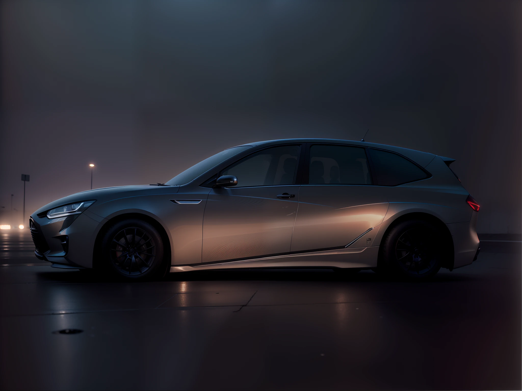 perfectquality，Realistis，realisticlying，photore，Realiy，Park your car in the car showroom，kombi，Pubic area is clear，Texture，photorealestic。Dark car paint。