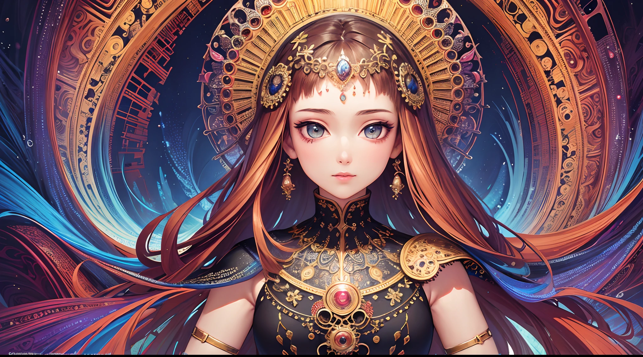(masterpiece, top quality, best quality, official art, beautiful and aesthetic:1.2), (1girl), extreme detailed,(fractal art:1.3),colorful,highest detailed