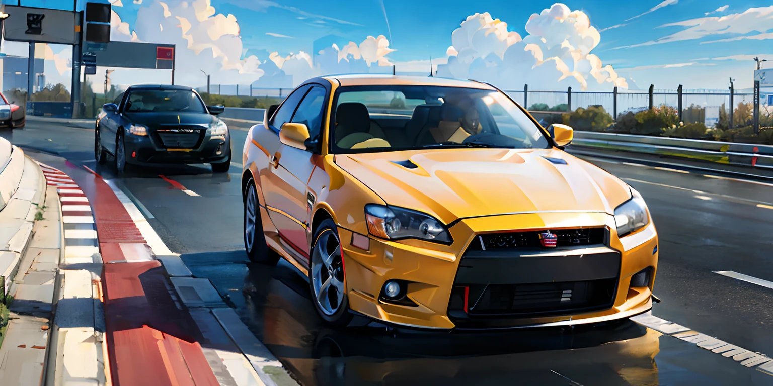 masterpiece,best quality,official art,extremely detailed CG unity 8k wallpaper,illustration,day, in spring, cloudy, sky, beautiful detailed sky, light,official art,extremely detailed CG unity 8k wallpaper,illustration,day, in spring, cloudy, sky, beautiful detailed sky, light, 1car, (car:1), motor vehicle, ground vehicle, sports car, nissan, skyline, vehicle focus, road,need for speed,moving,wet,