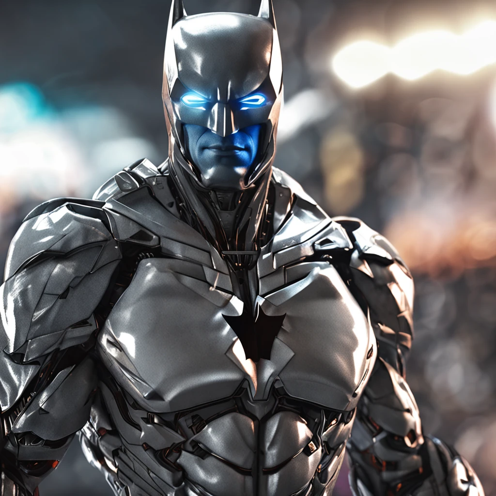 espetacular, master part, :Realistic white Batman focus on an advanced cybernetic suit orba prima, alta qualidade ::n_desenho de estilo, Low-quality imperfection,