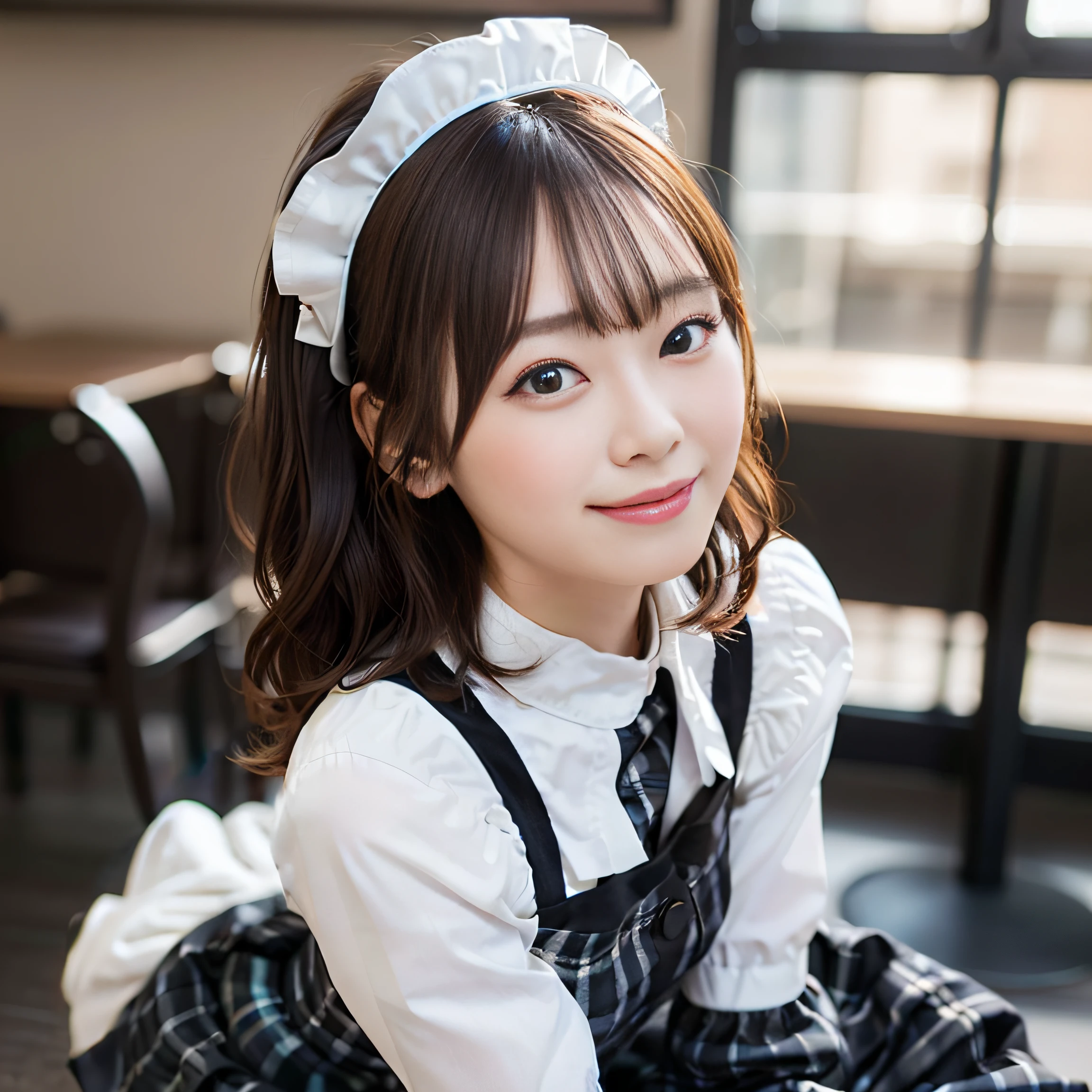 (8k, RAW Photos, Highest quality, Tabletop:1.2), High-resolution RAW color photos, Professional photography, Cowboy Shot, (Realistic, Like the picture:1.37), ((Highest quality)), 18-year-old female, Cinematic Light, (Detailed painted face:1.2), (Tabletop:1.5), (Highest quality:1.2), (Mole:0.5), (smile:0.9), (View your viewers:1.2), Hug your feet, squat, Crumpled white panties, Camel Toe, bow tie, (Maid Details:1.2), Browsing Caution