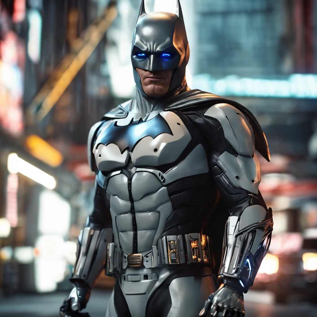 Simetrico, master part, :Realistic white Batman focus on an advanced cybernetic masterpiece suit, aerodinamico, alta qualidade ::n_desenho de estilo, Low-quality imperfection