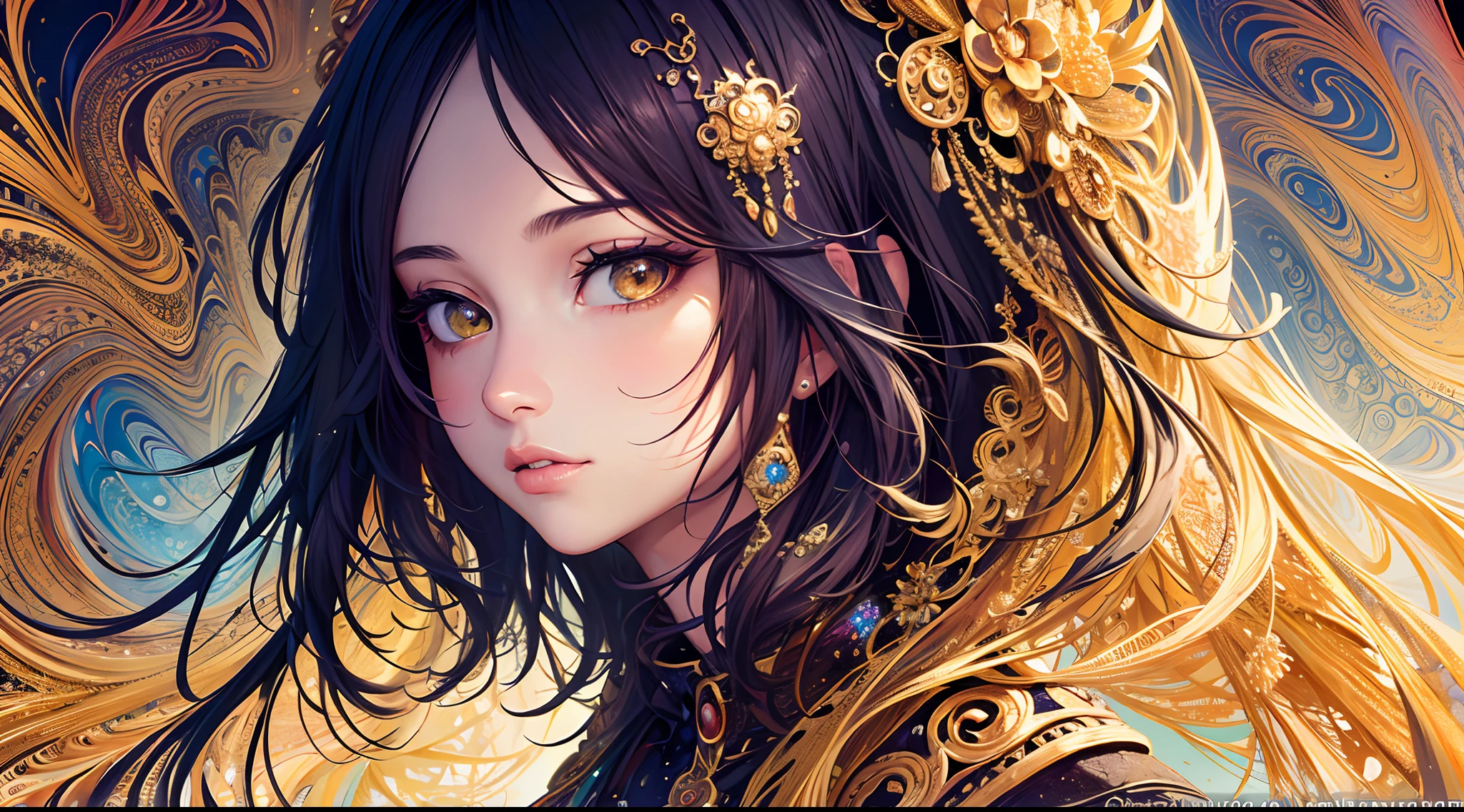 (masterpiece, top quality, best quality, official art, beautiful and aesthetic:1.2), (1girl), extreme detailed,(fractal art:1.3),colorful,highest detailed