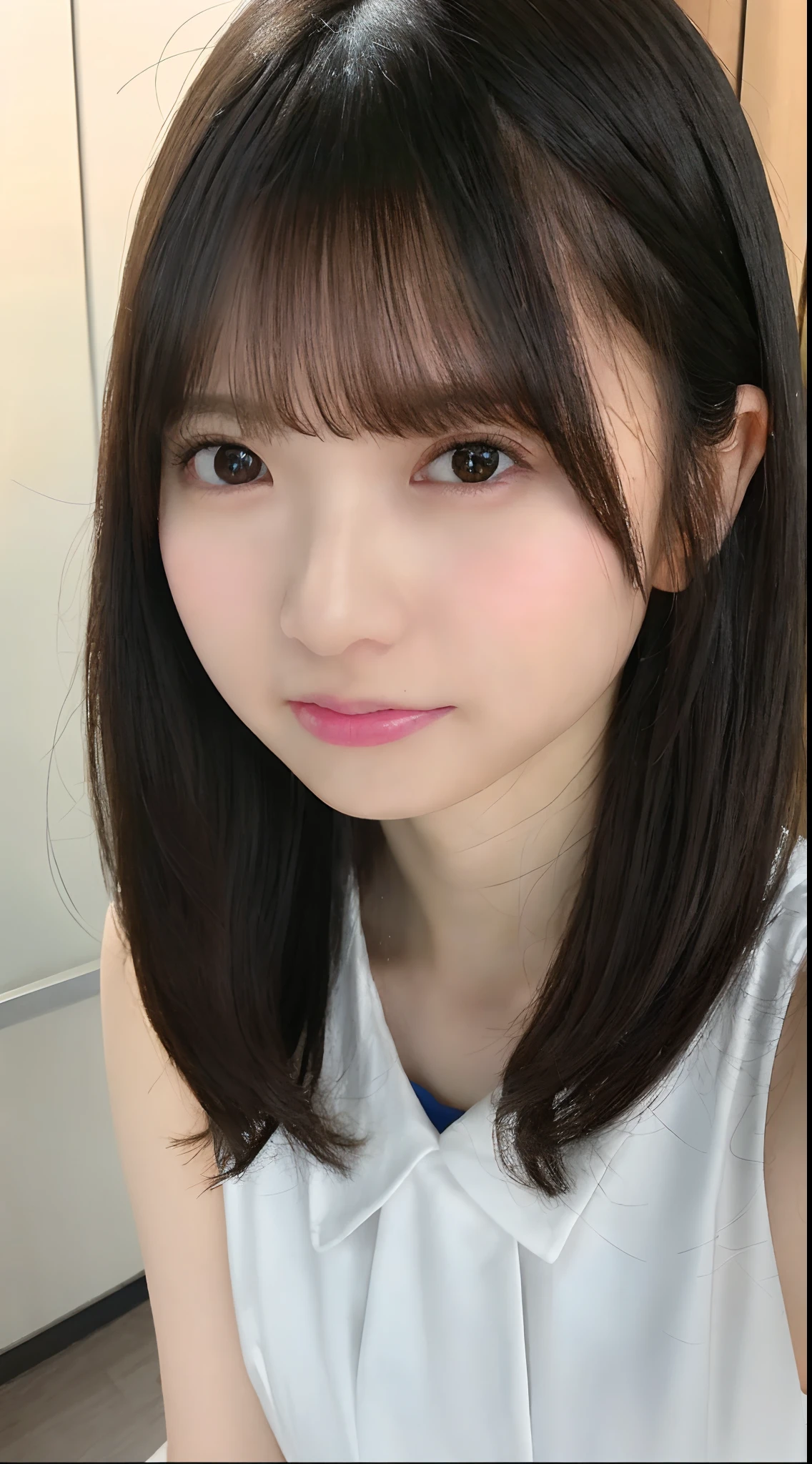 mix4, (8K, Raw photography, Top image quality, masterpiece: 1.45), (realisitic, Photorealsitic: 1.37), one girls, cute little, A city scape, natta, Sateen, Wetty, profetional lighting, photon maping, Radio City, physically-based renderingt, Gradient black hair, white hair, short curly hair, a handsome, girl with, (((Randomly generated plain clothes))), Top Quality Photos, hight resolution, 1080p, (clearface), (Detailed face description), (Detailed hand description), (masterpiece), (Exquisite CG)、extreme light and shadows、dishevled hair、master work、abundant detail、(Fine facial features)、(top quality photo)、(masuter piece)、(A detailed eye)、Look in front of you、Fine clavicle、((Slender big))、((Office Looksuit)))、((Cute clothes))、((Hotel Lounge))、(Shooting from random perspectives)、(((Sleeveless)))、耳Nipple Ring、A big smile、Drawing the whole body from the knees、lean against the wall