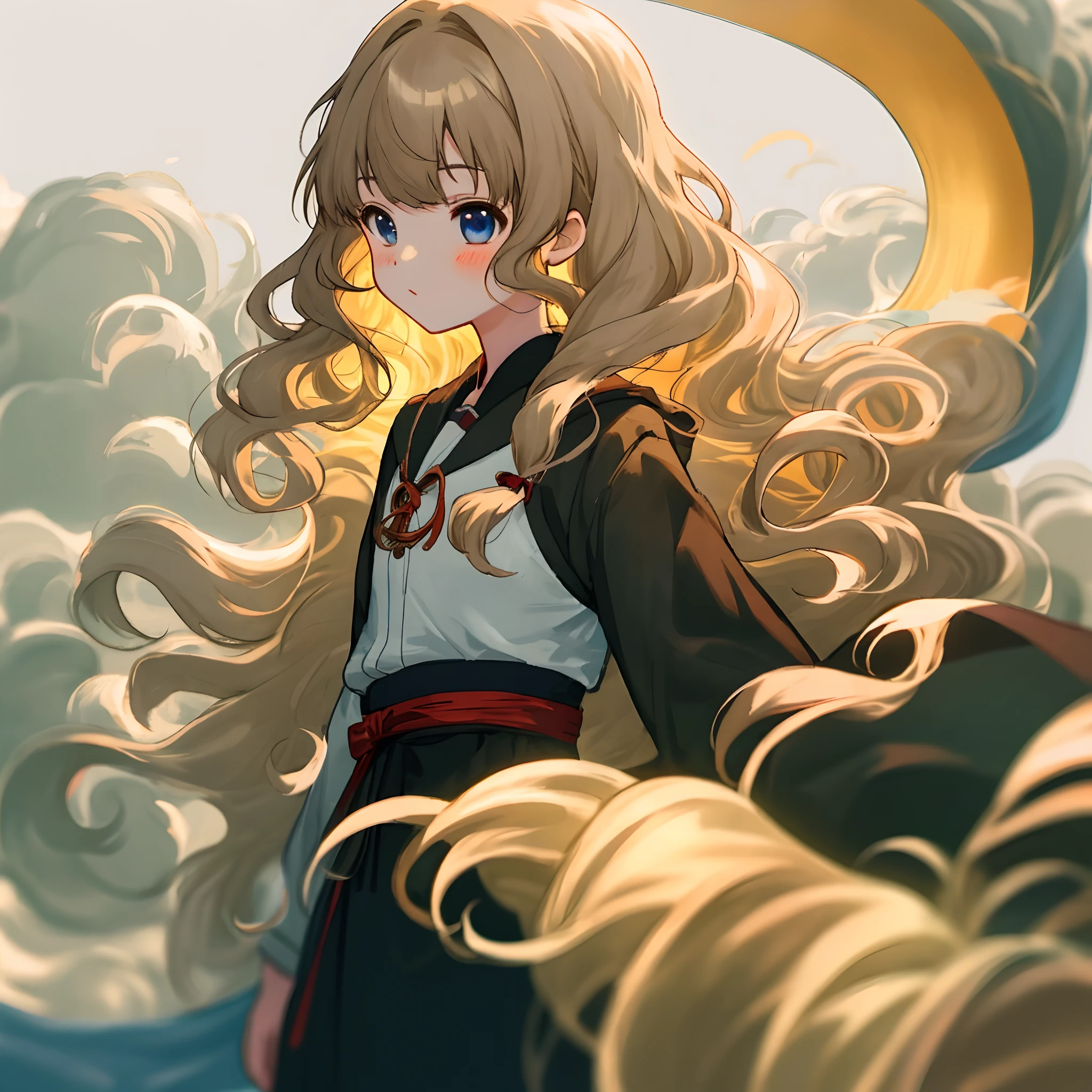 Young long-haired wavy girl cos, Pochi-chan