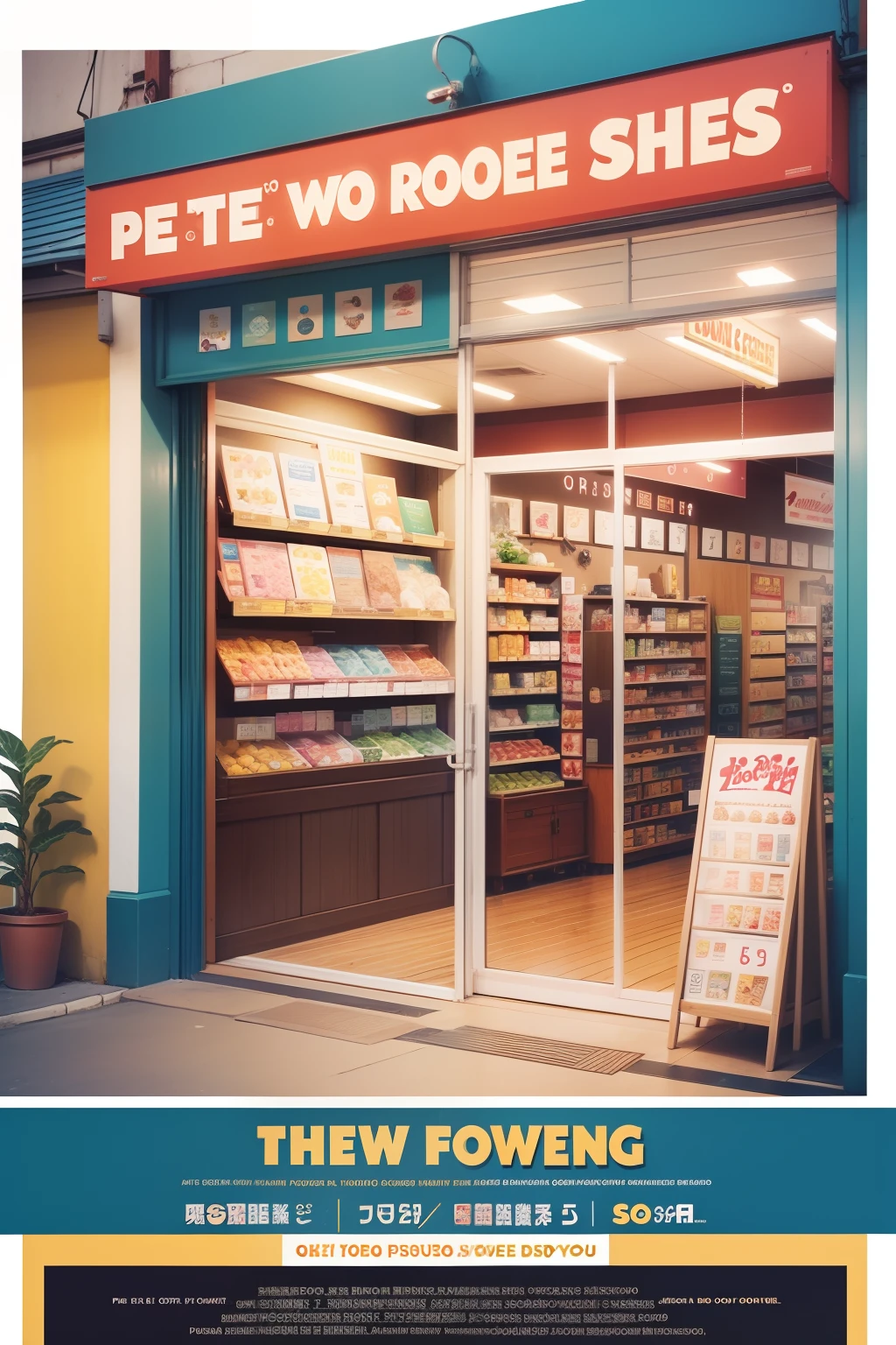 Pet shop new opening poster