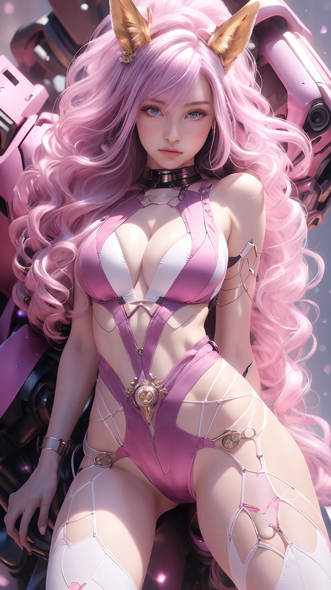 Mecha evening dress, Long purple hair, Crystal skin, (Fox ears)ulzang-6500-v1.1, (RAW photo:1.2), (Photorealistic:1.4), full bodyesbian，tmasterpiece，Best quality at best，offcial art，Very detailed CG 8k wallpaper，(flying petal)(detailed ice)，The crystal texture of the skin，Grim expression，(fox ear)，Purple hair big breasts，long whitr hair，messy  hair，eBlue eyes，Medium breasts，looking at viewert，Hands are truly optimized，The foot is truly and reasonably optimized，Very fine and beautiful，A high resolution，Underwear lace（transparent pubic hair，Silky），Open navel，Sling pajamas black silk（transparent pubic hair，Silky），Strangle leg rings，close-up on legs，unilateral ponytail，whaite hair，Flushed face，Lie down，Background bed，Transparent water stains（Close up of transparent water stains），lots of resolution，Close-up of the hand，The lines are clear and realistic，photograph realistic，best qualtiy，tmasterpiece，Extremely refined and beautiful，extremely detaile，CG 8K，Amazing Cleavage，finely detailled，tmasterpiece，Best quality at best，extremely detailed CG unity 8k wal(Intricate details)), ((See_Through_Fabric)), ((Sexy dress)), full bodyesbian, Slim body, Petite body, Beautiful detailed whole body, ((cleavage)), ((See_Through_Nipples)), ((Spread your legs to expose your crotch)), ((Legs open)), （（Between the crotch，The flow has a translucent liquid））((Crotch)), (((Camel toes))), , (((Seductive pose)))