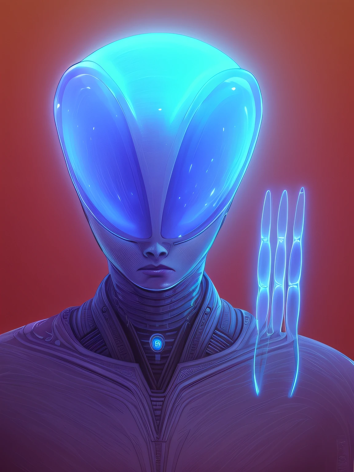 portrait of a space alien, a hyper-detailed alien, alien like, alien forms
