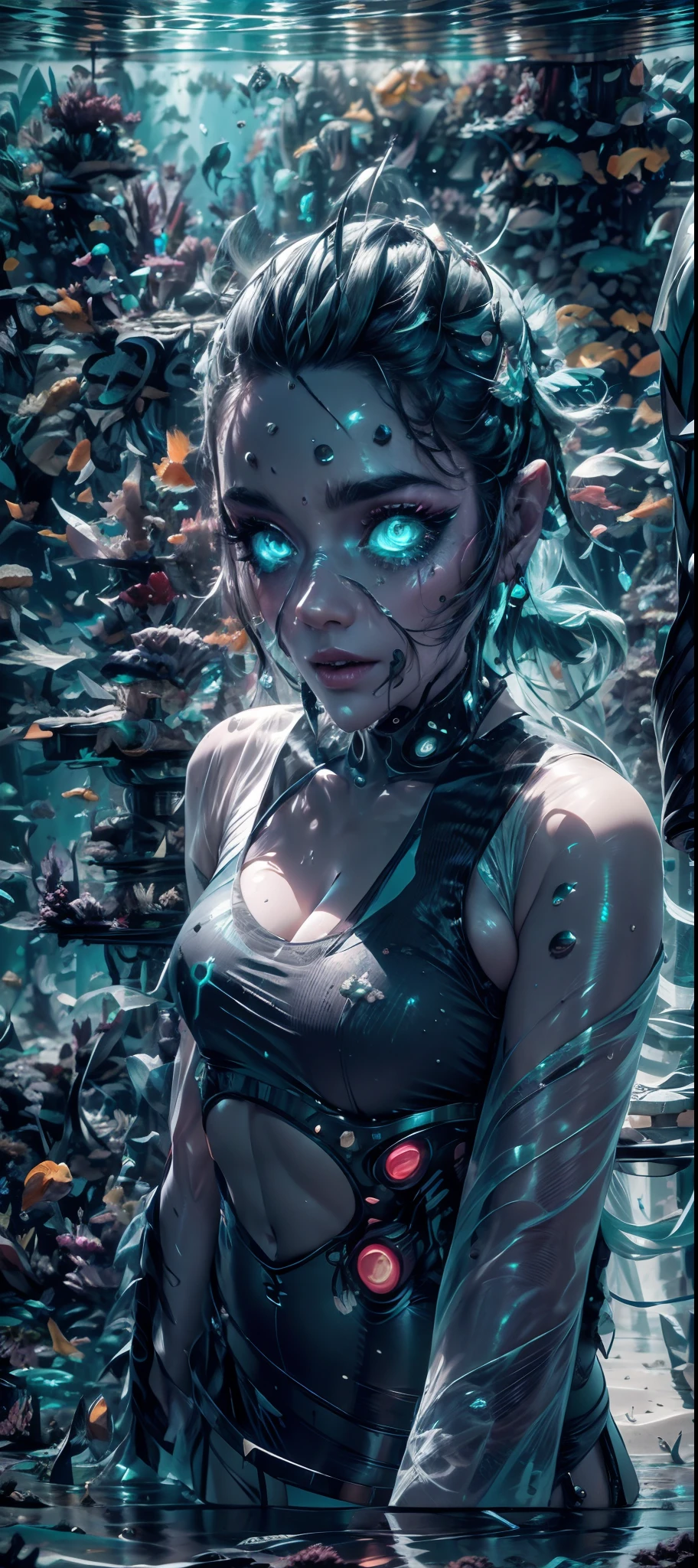an underwater city,{glowing neon lights},
(seabed:1.3),
(abyssal:1.4),
(Mysterious civilization),(jellyfish:0.4),(Anglerfish:0.3),(Undersea trenches:0.5),
(Bubble:0.6),
Dynamic pose,(Close-up Shot Shot:1.3)
absurderes, unbelievable Ridiculous, hugefilesize , Ultra-detailed, A high resolution, Extremely detailed,
C4D render,