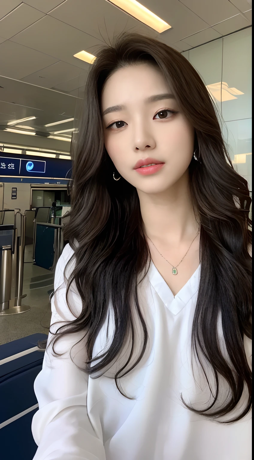 ((top-quality、16 K、masterpiece:1.3))、Beautiful woman with perfect body:1.4、Slim abs:1.2、(((longwavy hair))、((Small:1.4))、(K-pop idols:1.3))、(Shower water))、(((cabin attendant))、((airport))、Highly detailed facial and skin texture、(the pose))、(魅惑的))、((CA))
