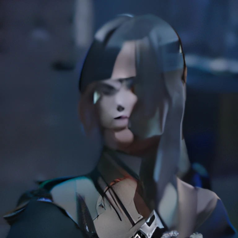 there is a woman with a knife and a knife in her hand, close up character, character close up, in game, character close-up, detailed unblurred face, with axe, forest hunter lady, halfbody headshot, ingame image, wearing a patch over one eye, with very highly detailed face, artwork in the style of guweiz
