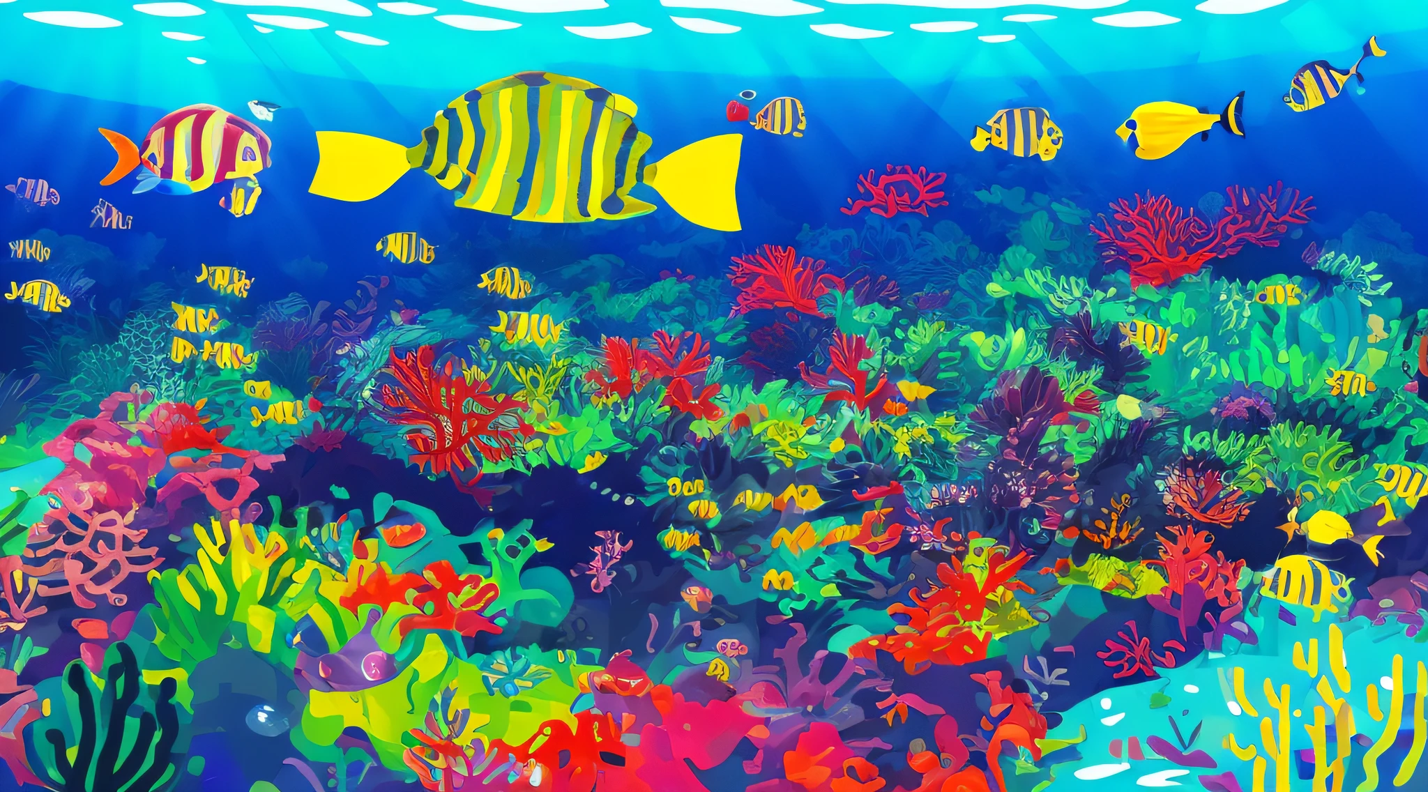 Underwater world,Stunning underwater views,Marine life down to the next detail,Seaweed with light and shadow,It's like a dreamy seabed,Exudes a mysterious and wonderful atmosphere。