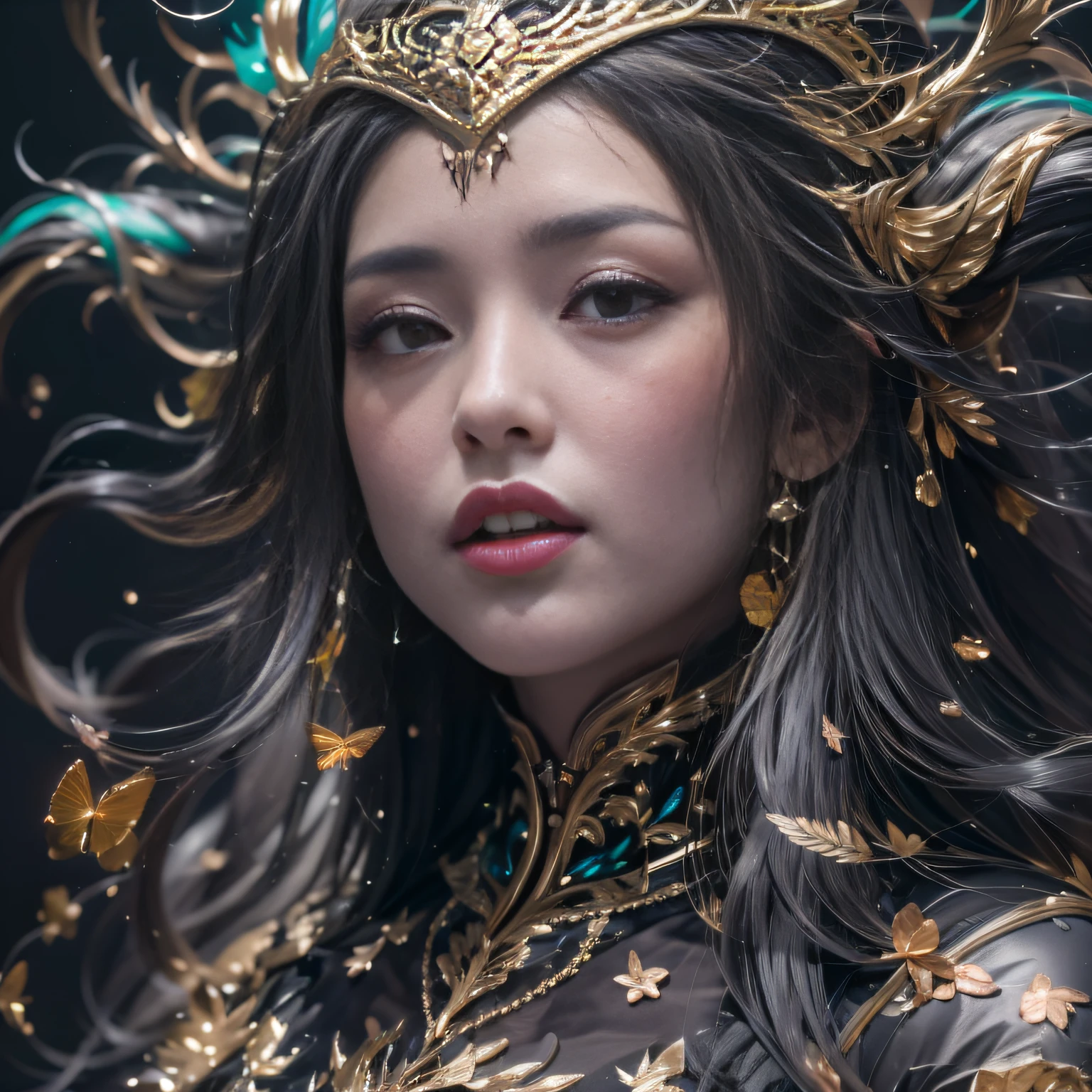 Outer Space 32K(tmasterpiece,k hd,hyper HD,32K),Long flowing black hair,ponds ,Mantis protector (realisticlying:1.4),Red robe with a flame pattern,Purple-pink tiara,Petals flutter,The background is pure,Hold your head high,Be proud,The nostrils look at people, A high resolution, the detail, RAW photogr, Sharp Re, Nikon D850 Film Stock Photo by Jefferies Lee 4 Kodak Portra 400 Camera F1.6 shots, Rich colors, ultra-realistic vivid textures, Dramatic lighting, Unreal Engine Art Station Trend, cinestir 800,Hold your head high,Be proud,The nostrils look at people