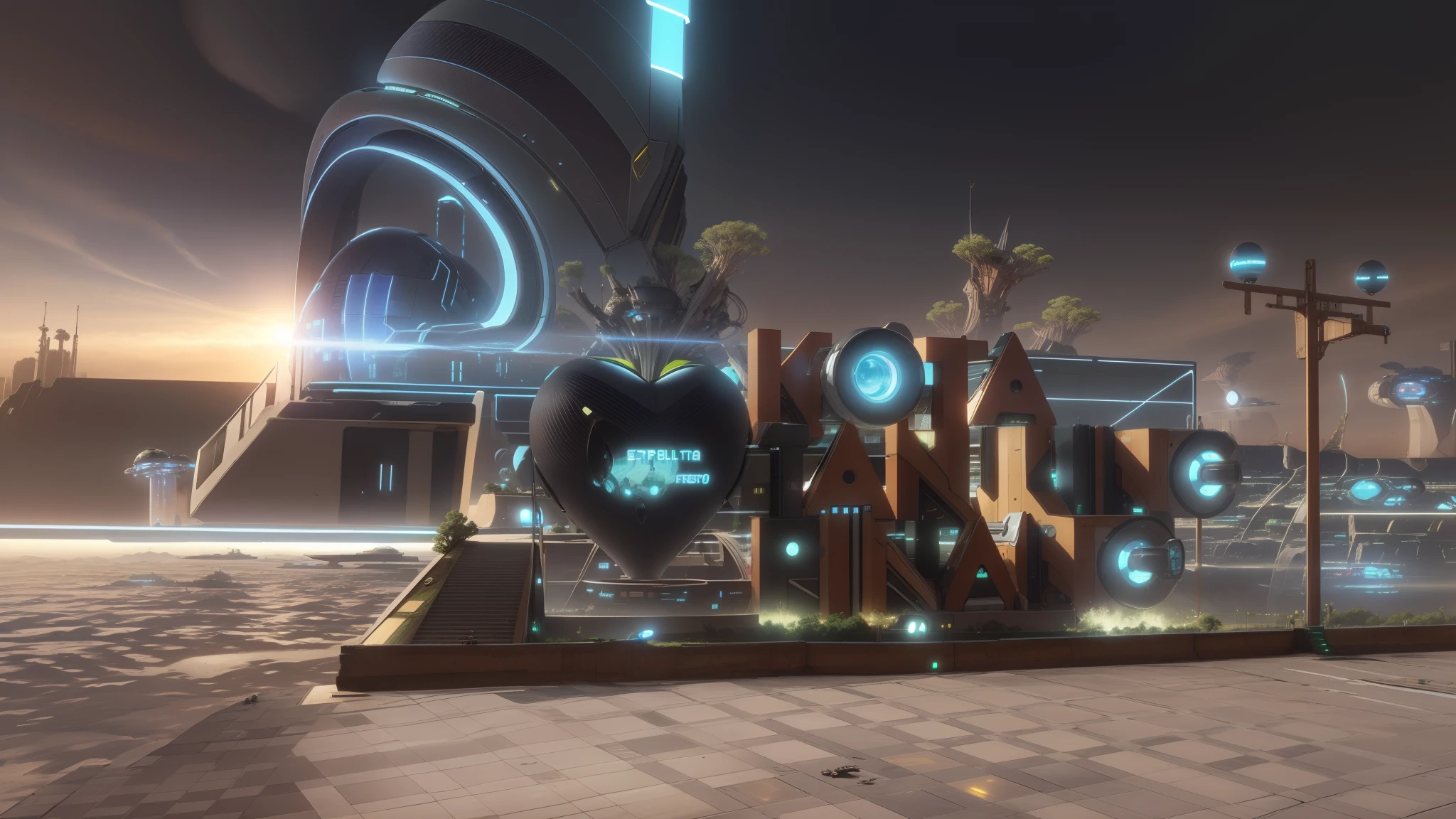 eggmantech,scifi ,utopia city, urban area,