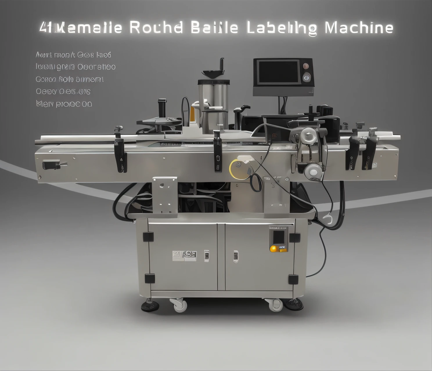 Close-up of a machine, There are a lot of bottles on it, with labels. High quality, Machine, very detailed labeling, 480p, 4 8 0 p, Labels, Highly detailed markup, 1 8, F18, 1 0 8 0 p, 3 6 0 p, The machine is the main body, The background is the factory, Have a color matching, 1080p