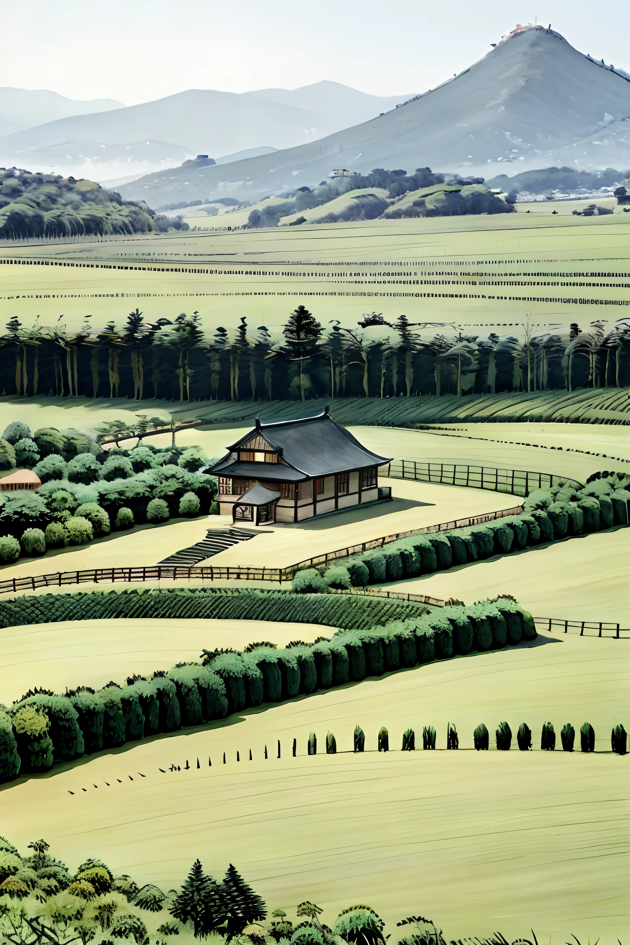 shuimobysim, girl, sport bra, mini skirt, upskirt, (ecchi0.7), (trees:0.2), (flowers:0.3), (birds:0.5), mountain, house in background, wuchangshuo, wuchangshuo,tmasterpiece,Best quality at best,(The is very detailed的 CG unified 8k 壁纸)(best qualtiy),(Most Best Illustration),(best shadow)Harvest wheat naturally,Super meticulous,Build houses in places where people come and go,But they will not be disturbed by the noise of worldly interactions