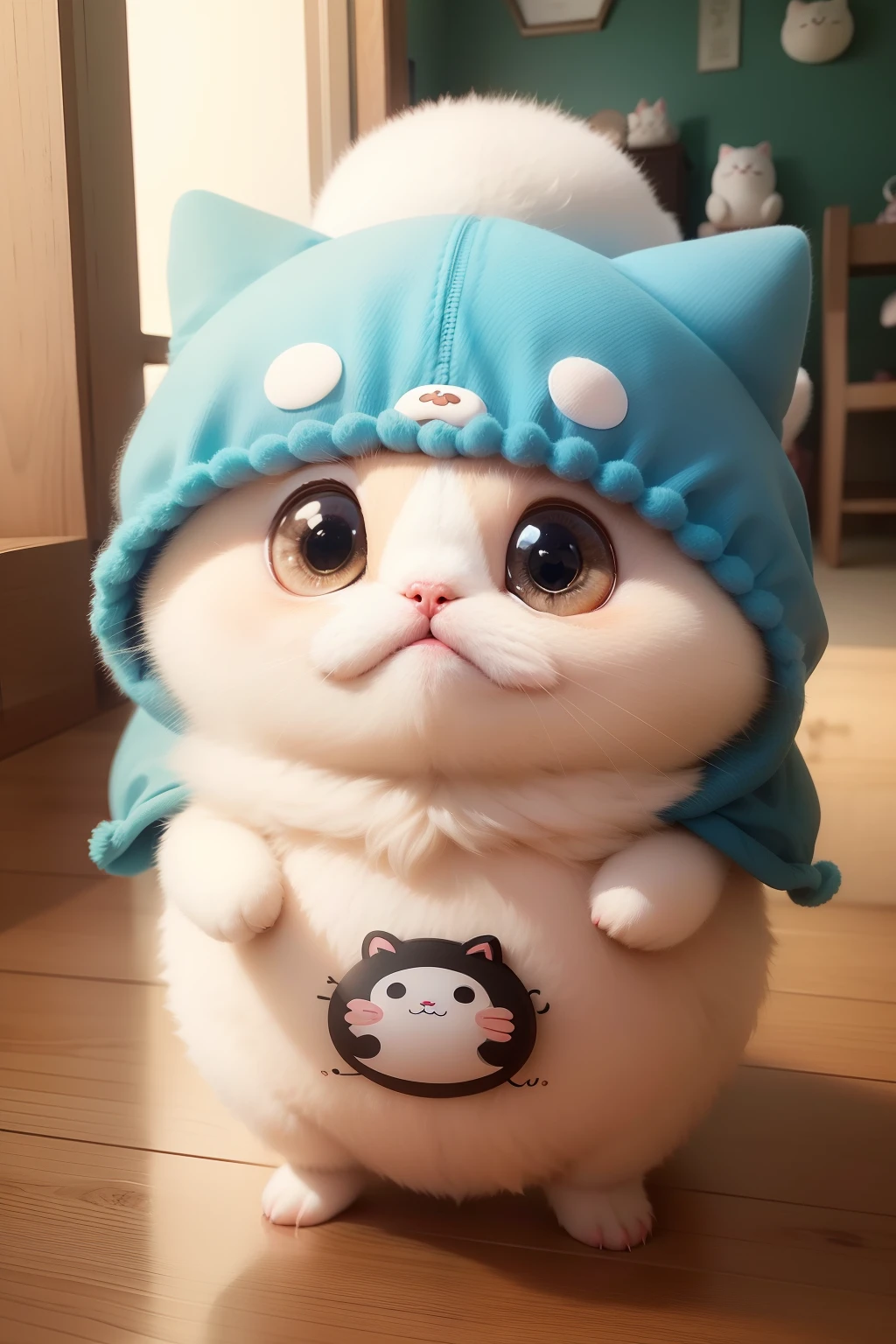 It is characterized by fluffy fur and large round eyes.、It is a cute little animal character that arouses the desire for protection.。The body feels like touching the cheek、You can enjoy the fluffy touch every time you touch it.。

Mochimochimon-chan is small in size、The way they walk while bouncing is adorable.。From its adorable movements and appearance、a person々will naturally make you want to protect。

hem（Her）has an easygoing and friendly personality.、To be friendly、a person々He（Her）I feel secure when I'm around。pure、They can also be seen helping people in need and other animals.、We're doubling down on the friendliness。

Mochimochimon-chan varies according to the season and events々Sometimes I wear costumes.、Santa Costumes for Christmas、In summer, sea bread, etc.、That is also one of the pleasures.。

generally、Mochimochimon has an adorable appearance and a friendly personality.、a person々It can be said that it is a charming small animal character that arouses the desire for protection of.。