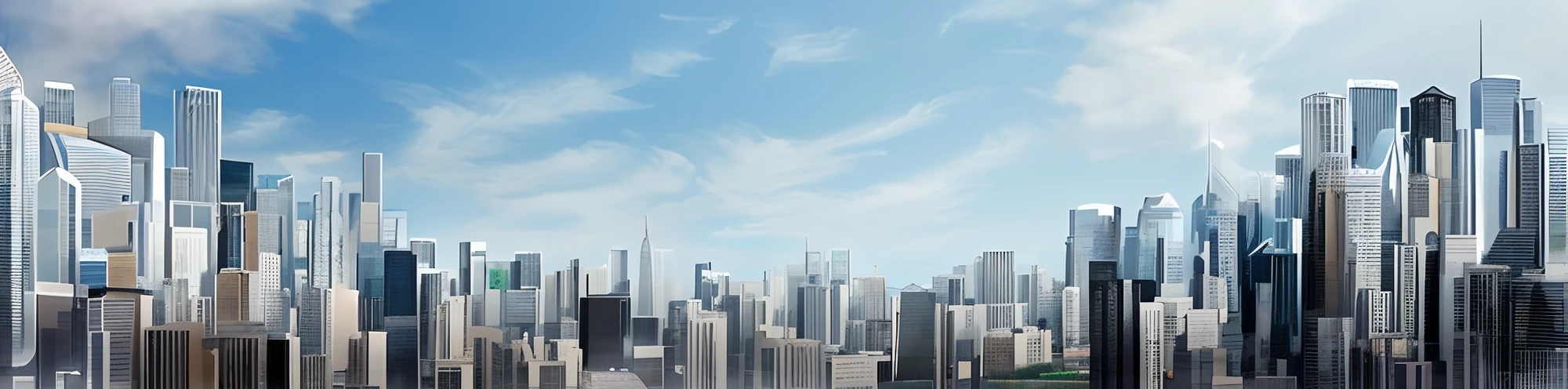 one-girl，Directly opposite，Stand among the skyscrapers，Realiy