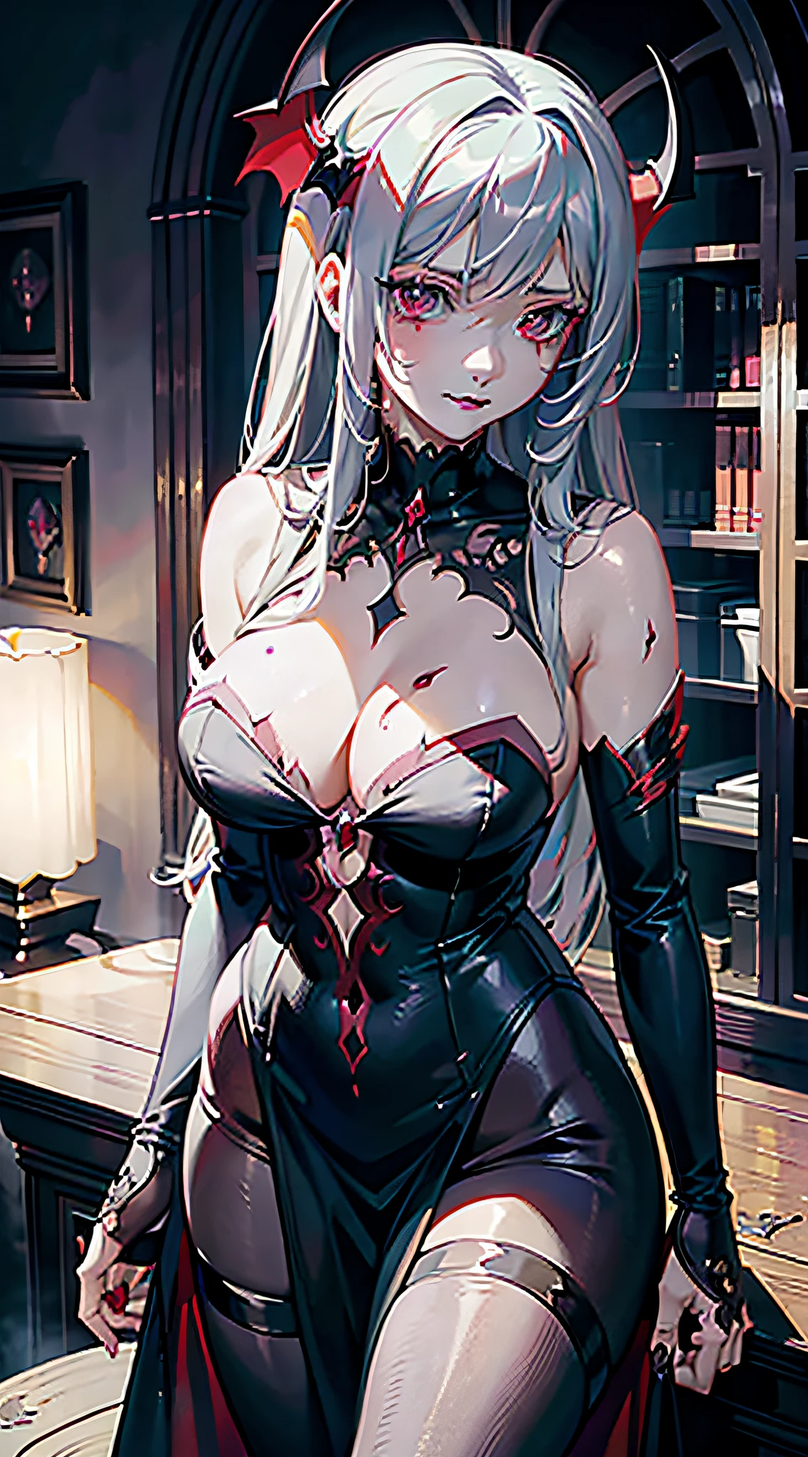 Vampire girl Shalltear Bloodfallen: Overlord anime, best quality, masterpiece, (realistic:1.2), Front, detailed face, (((masterpiece))), (((best quality))),(((extremely detailed))), illustration, mysterious,
