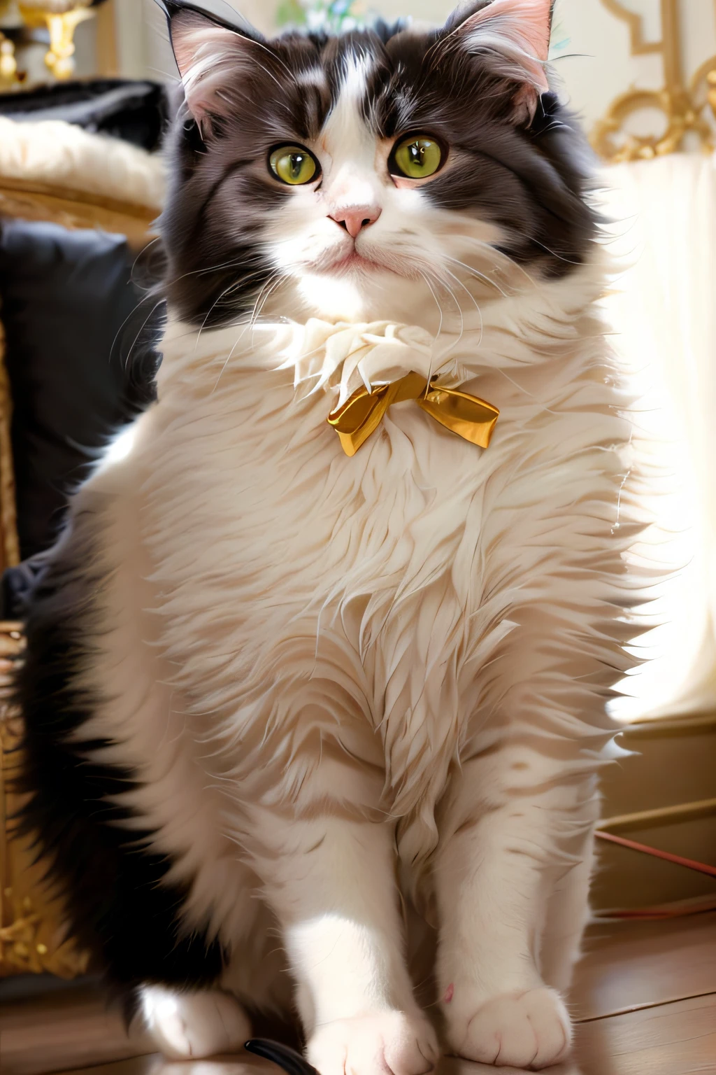 ((a cat in clothes)), fluffy hair, anthropomorphic expressions, rich colors, exquisite details, masterpiece, realistic,2k, 4k, FHD, artsation, cg, realistic, Unreal Engine , real light and shadow, beautiful rich colors, amazing details, masterpiece8k uhd, dslr, soft lighting, high quality, film grain, Fujifilm XT3