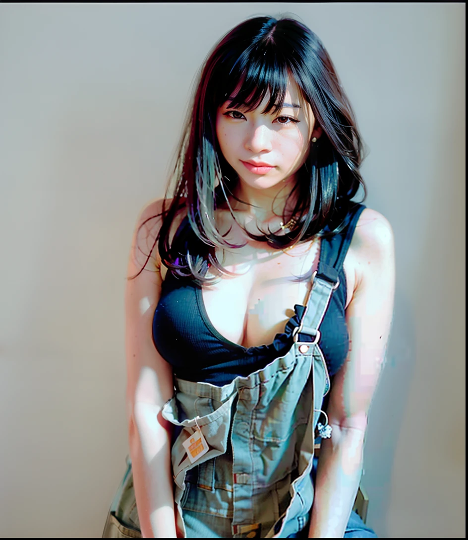 arafed asian woman in overalls posing for a picture, beautiful asian girl, 奈良美智, sexy girl, asian girl, girl cute-fine-face, cute girl wearing tank suit, japanese model, sakimichan, attractive girl, korean girl, good young girl, young pretty gravure idol