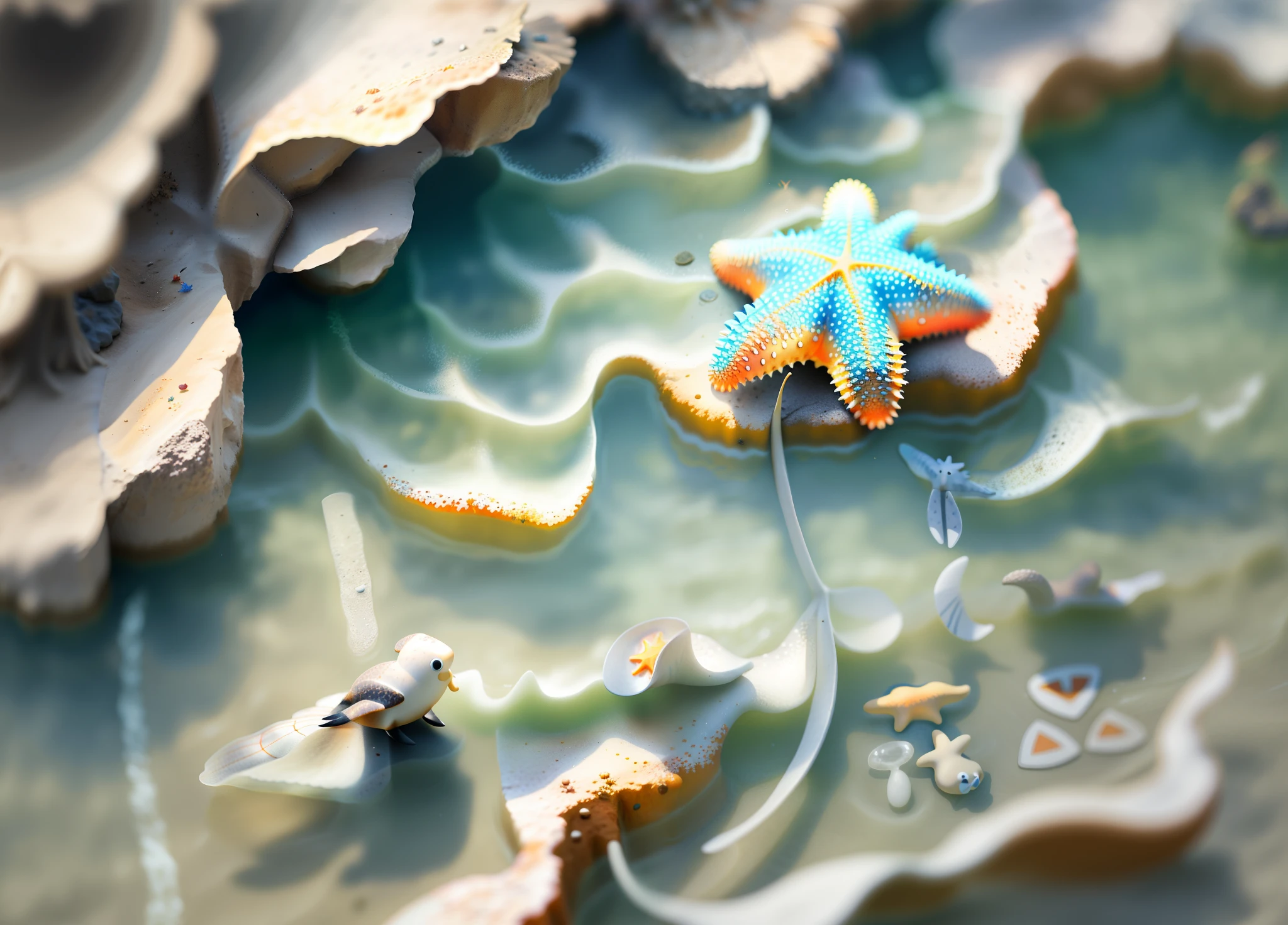 Orange starfish,adolable